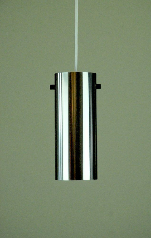 Model 571 Polished Steel Pendant Lamp By Uno & östen Kristiansson For Luxus, Vittsjö, Sweden, 1970s photo vinterior