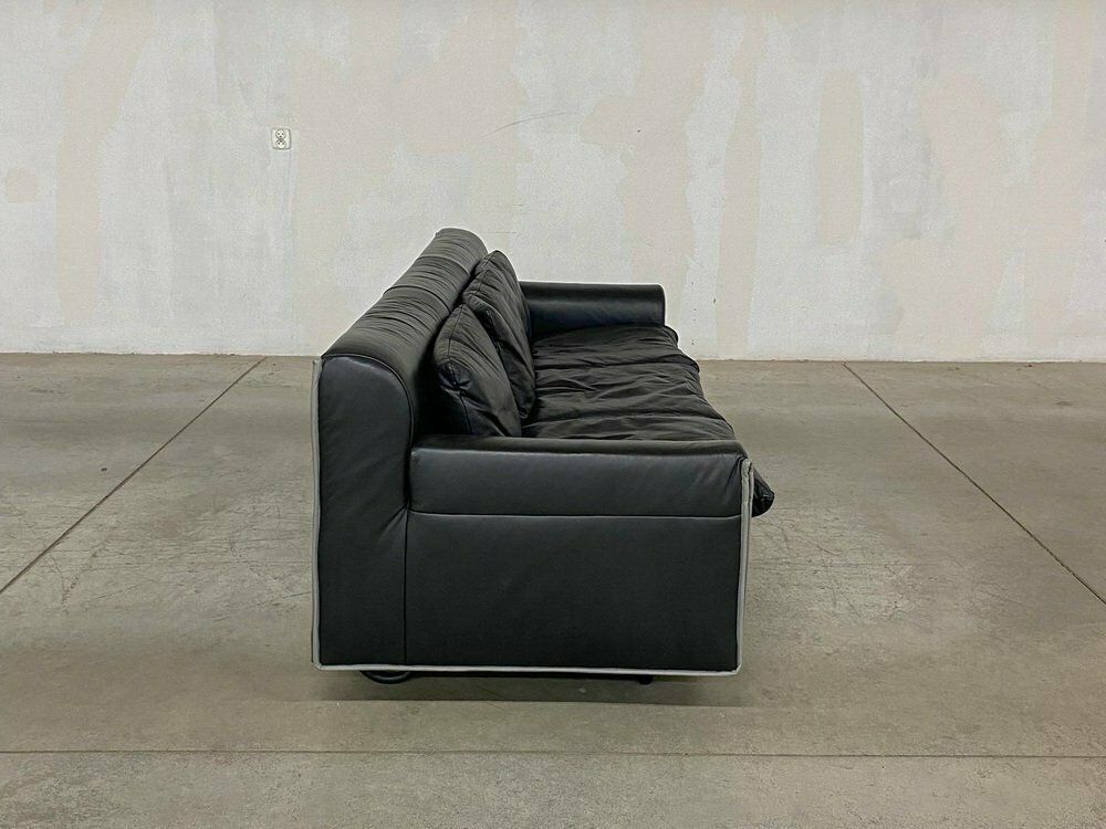 Heli 3 Seater Leather Sofa By Otto Zapf For Knoll, 1980s photo Furniture