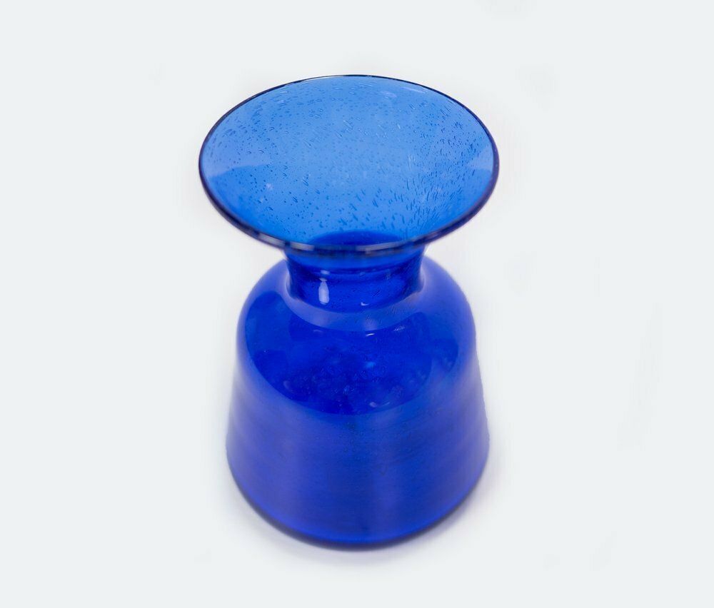 Cobalt Bullicante Glass Vase By Erik Höglund photo 110.0
