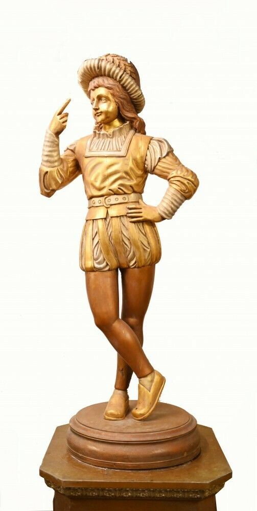 photo buy Pair Giant Italian Renaissance Page Boy Statues Medieval Fayre