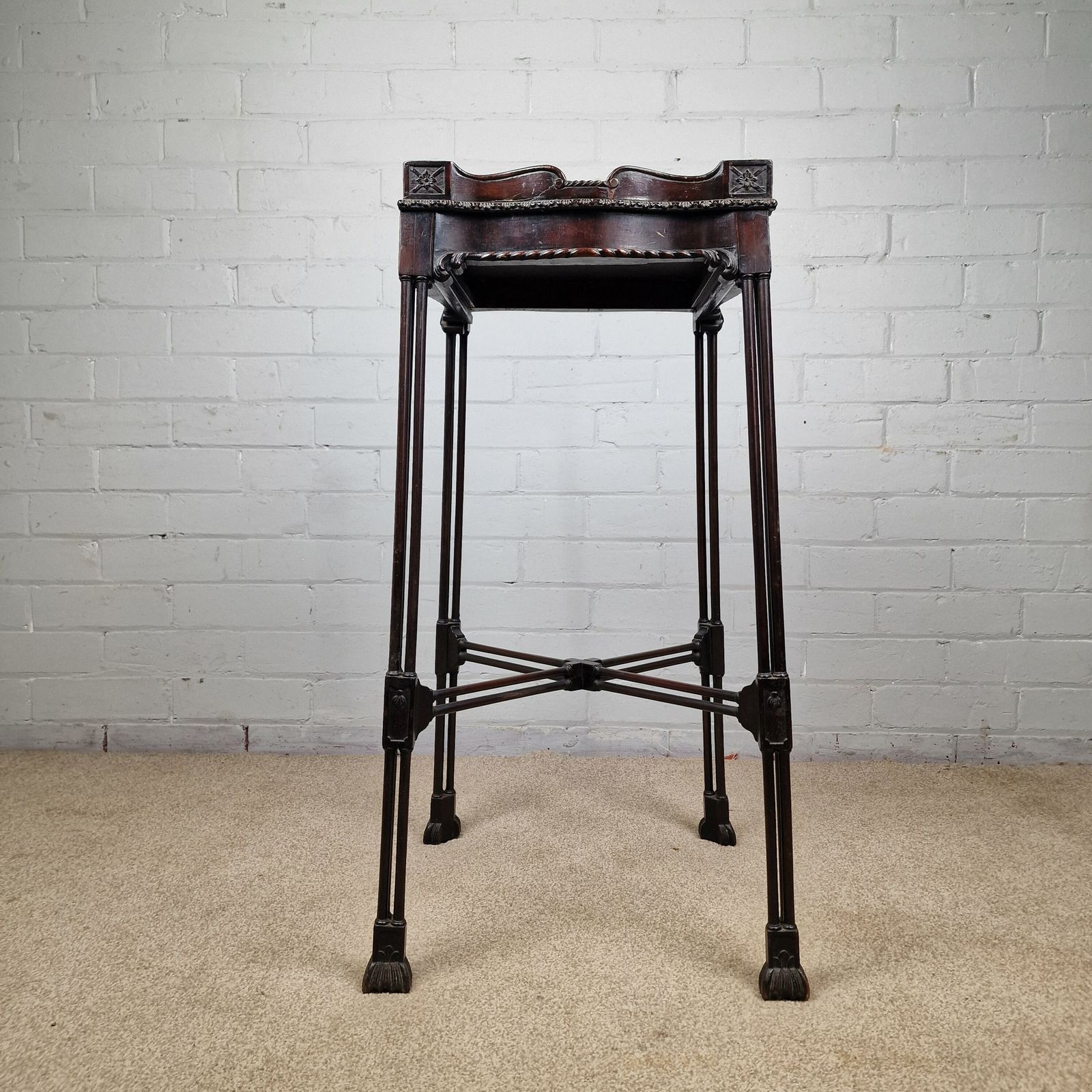 Mahogany Chippendale Lamp Table / Kettle Stand 19th Century photo furniture