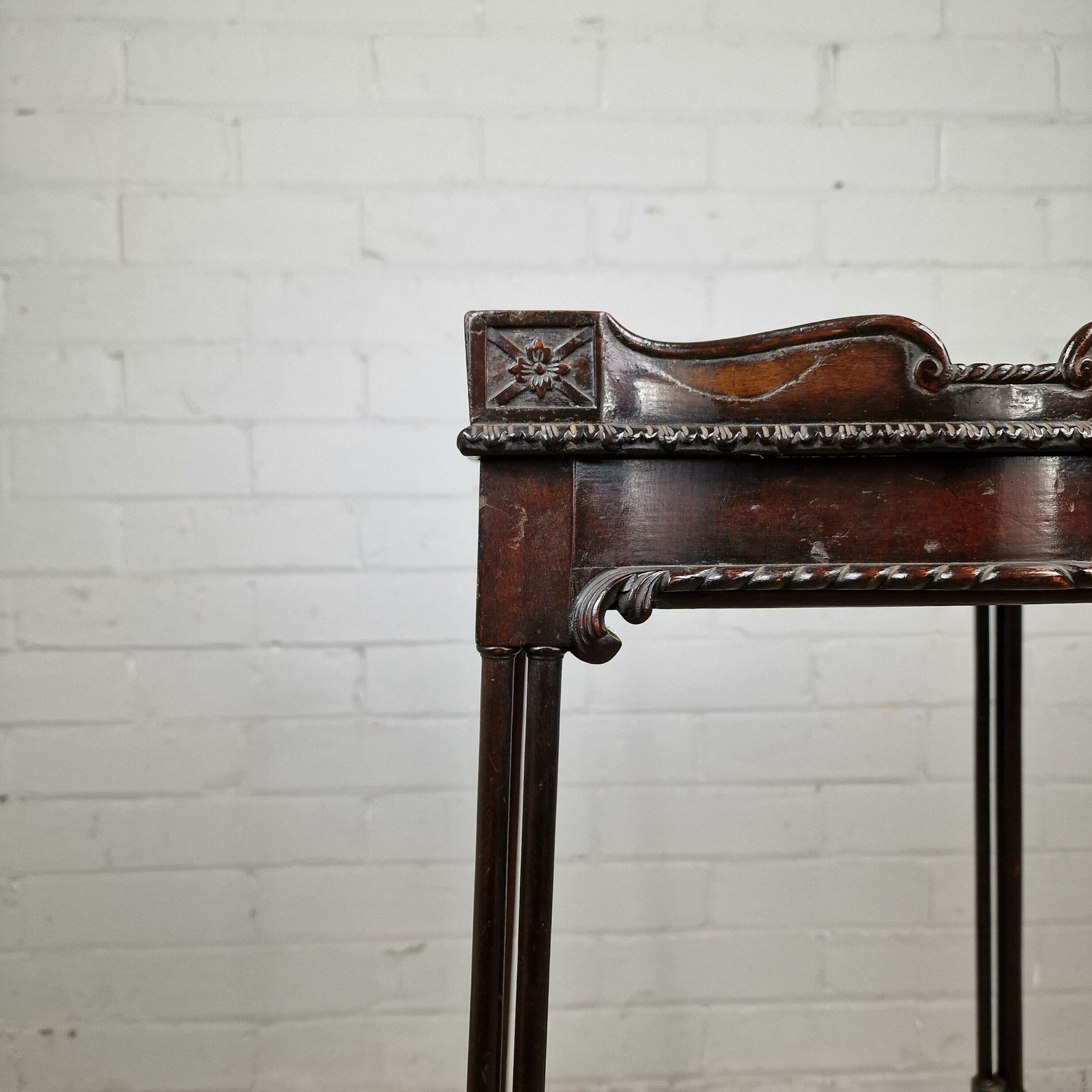 Mahogany Chippendale Lamp Table / Kettle Stand 19th Century photo Furniture