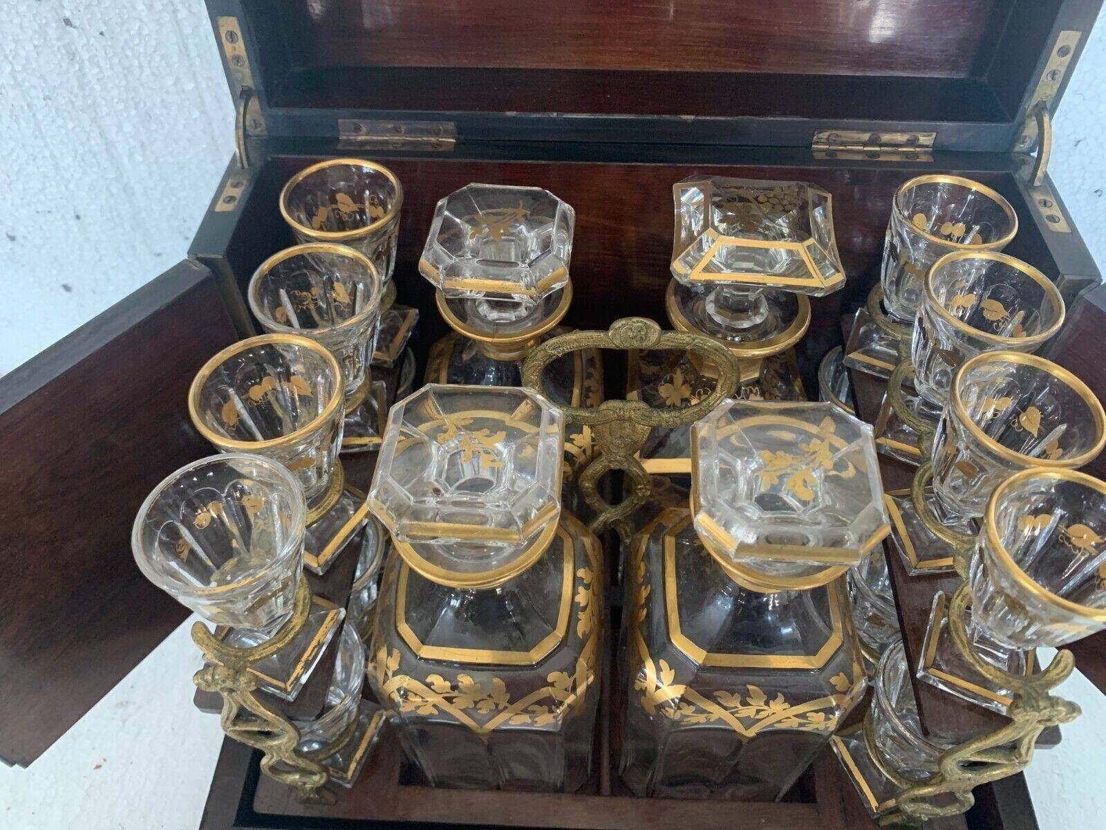 Complete Liquor Cellar Napoleon III Boulle Marquetry 19th Century Box photo Furniture