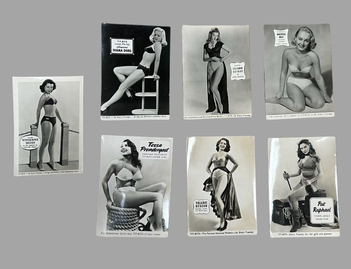 A Set Of Black And White  1960's Pin Ups
