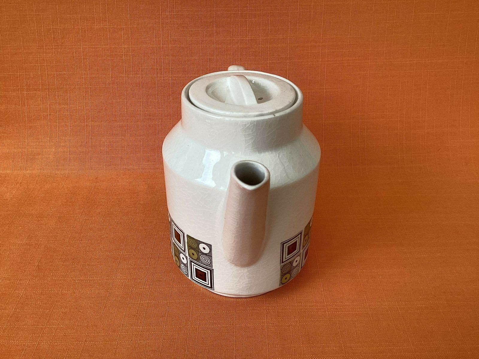 Broadhurst Kathie Winkle Rushstone ‘Kofti’ Pot (2 Pint), 1960s Kathie Winkle Teapot, Broadhurst Rushstone Coffee Pot,Kathie Winkle Kofti Pot photo Home Decor
