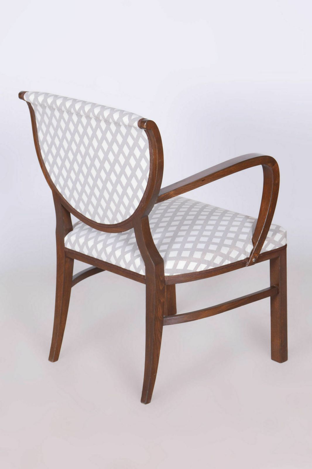 photo for sale Restored Art Deco Armchair, Beech, New Upholstery, Czech, 1920s