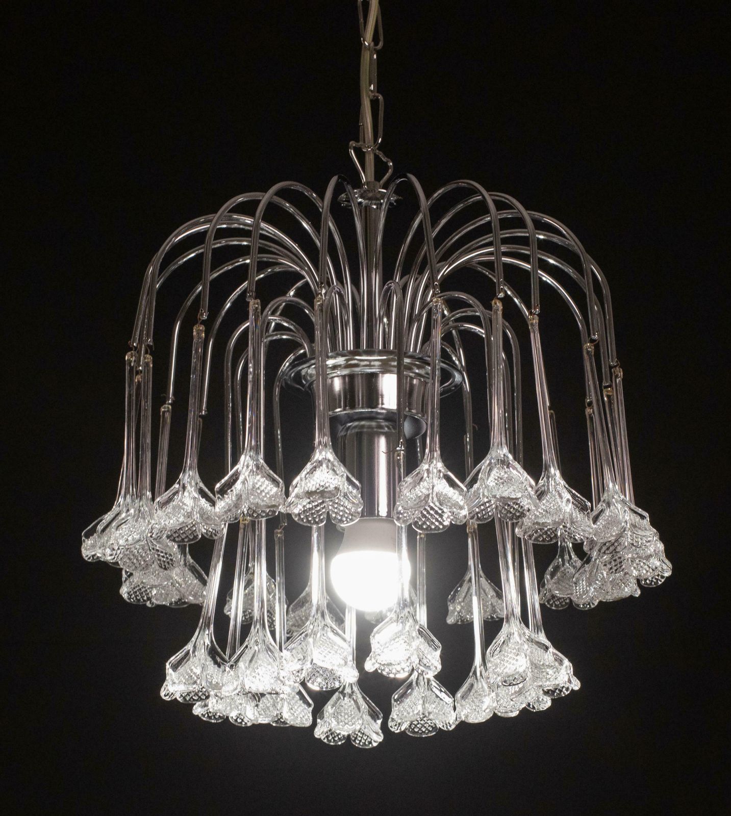 Set Of 2 Julia Roberts, Vintage White Murano Chandelier, 1980s photo Lighting