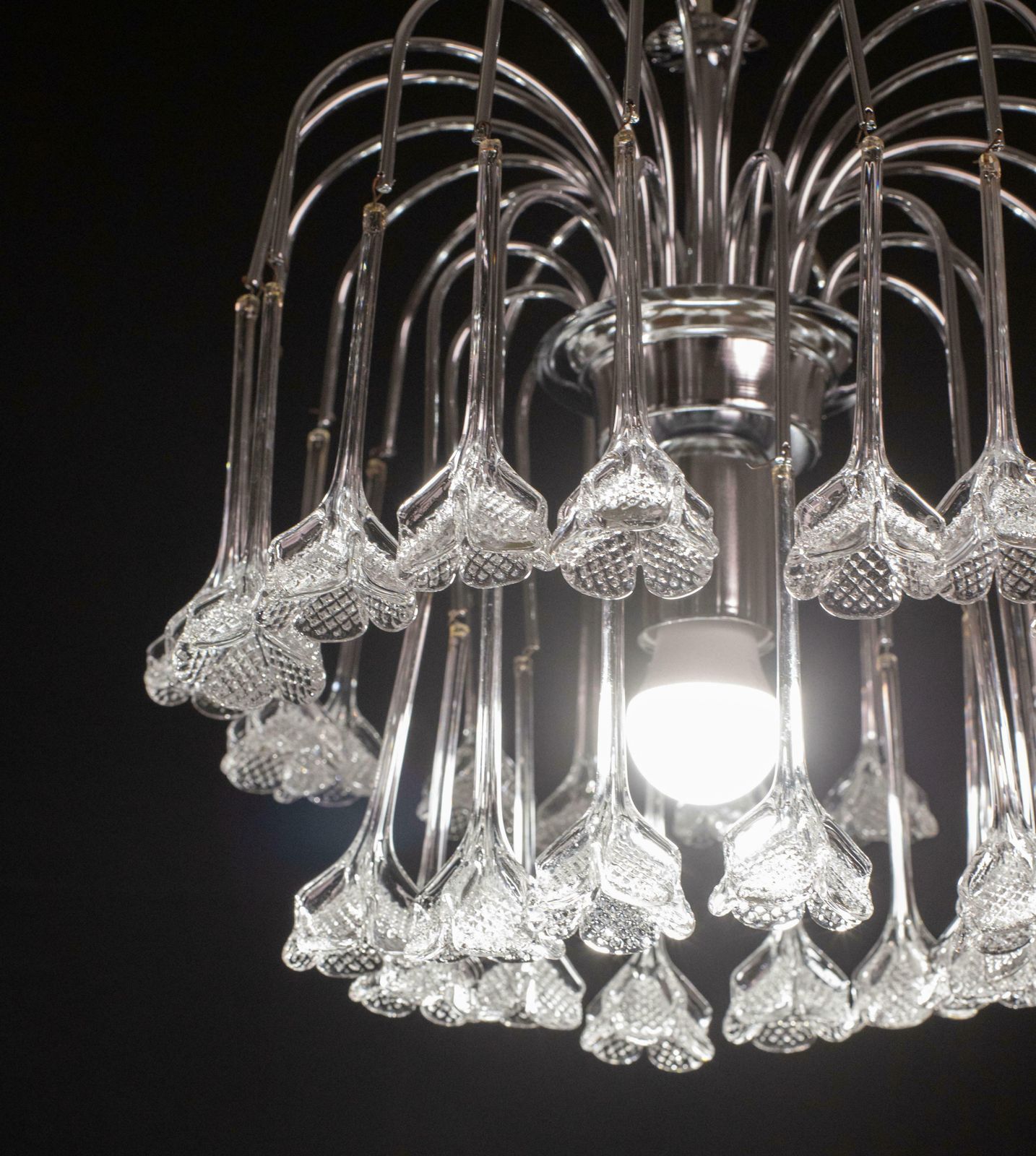 Set Of 2 Julia Roberts, Vintage White Murano Chandelier, 1980s photo 1310.0