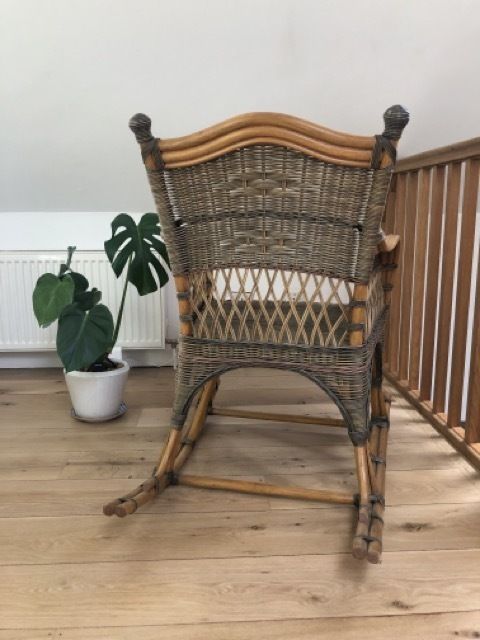 Vintage Rattan Rocking Chair photo furniture