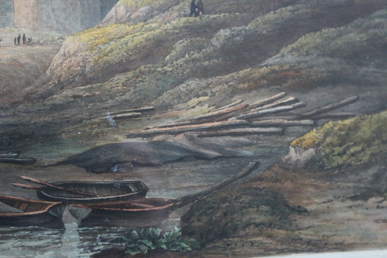 An Early 19th Century Aquatint Caernarvon Castle By John Glover ~ Samuel Middiman. photo 300.0