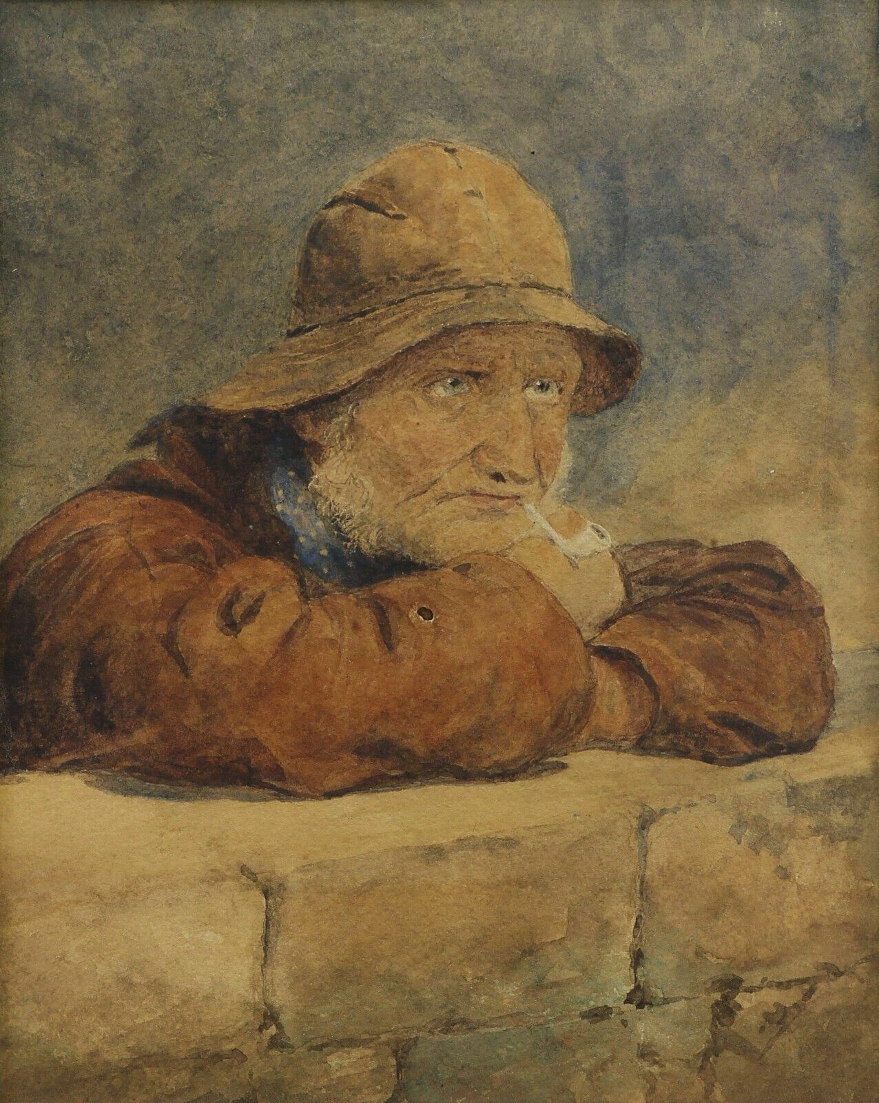 Watercolour Of A Fisherman From The East Coast photo furniture