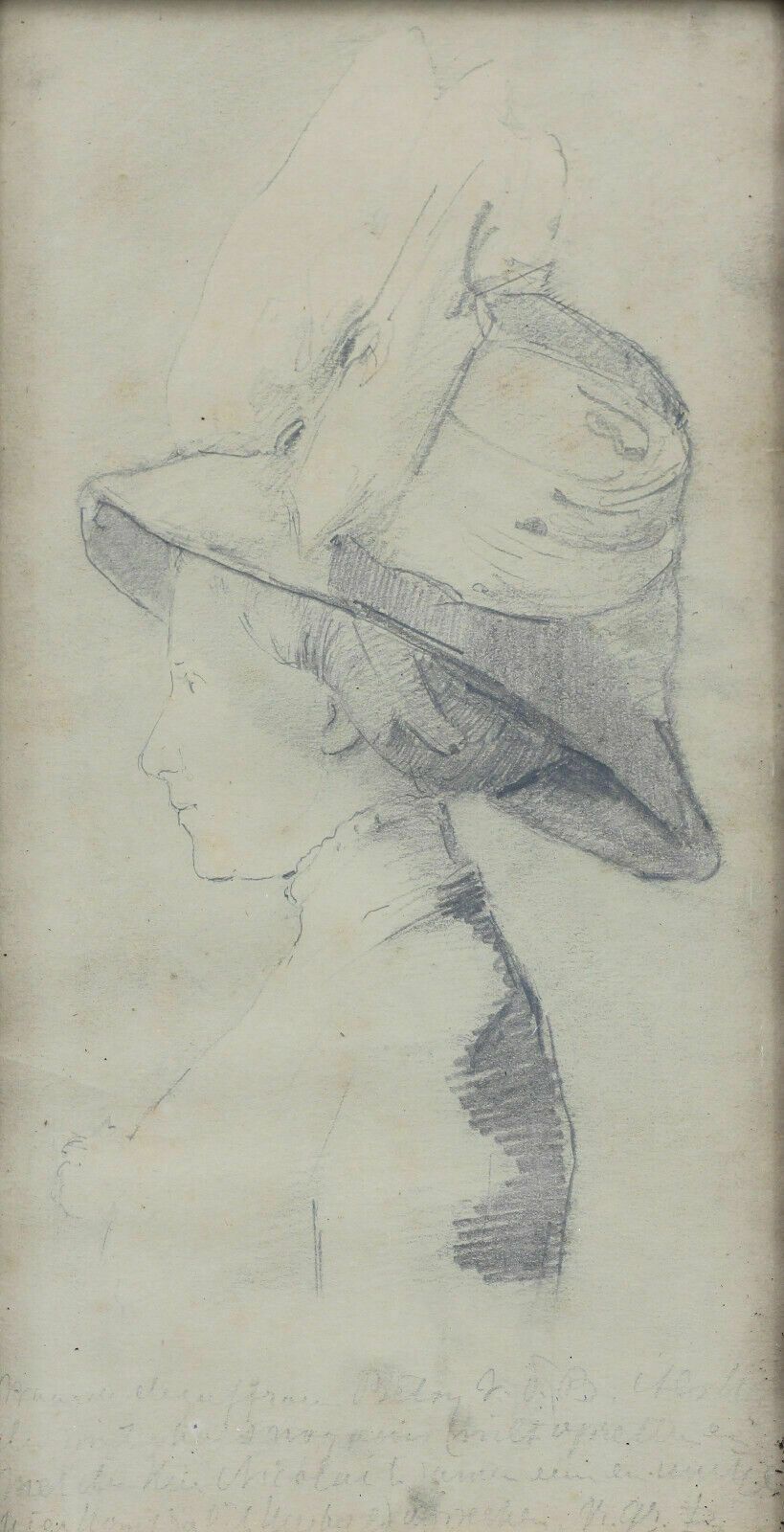 Dutch Pencil Sketch Of A Lady photo furniture