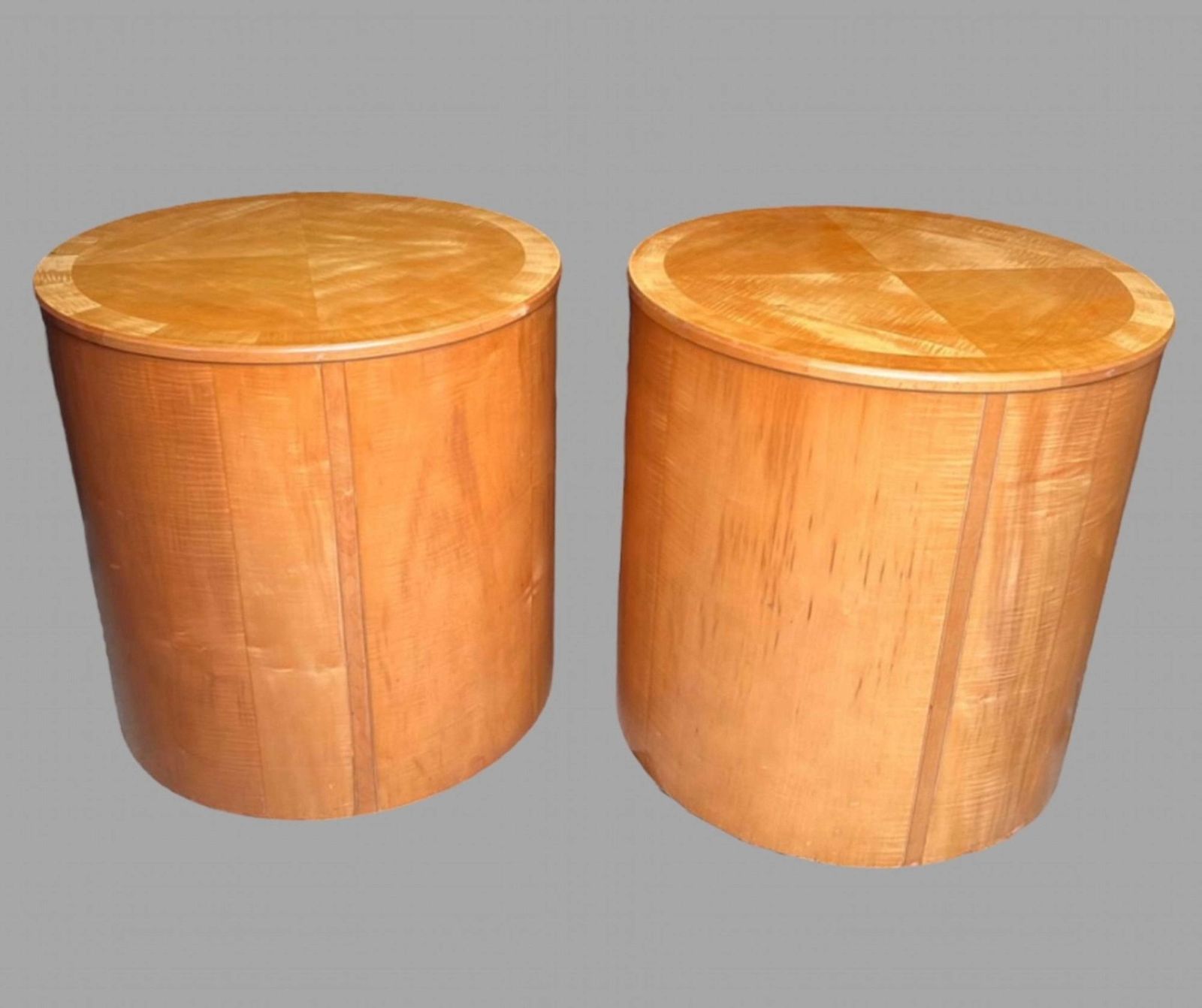 An Unusual Pair Of Art Deco Style Bedside/Side Tables photo 1150.0