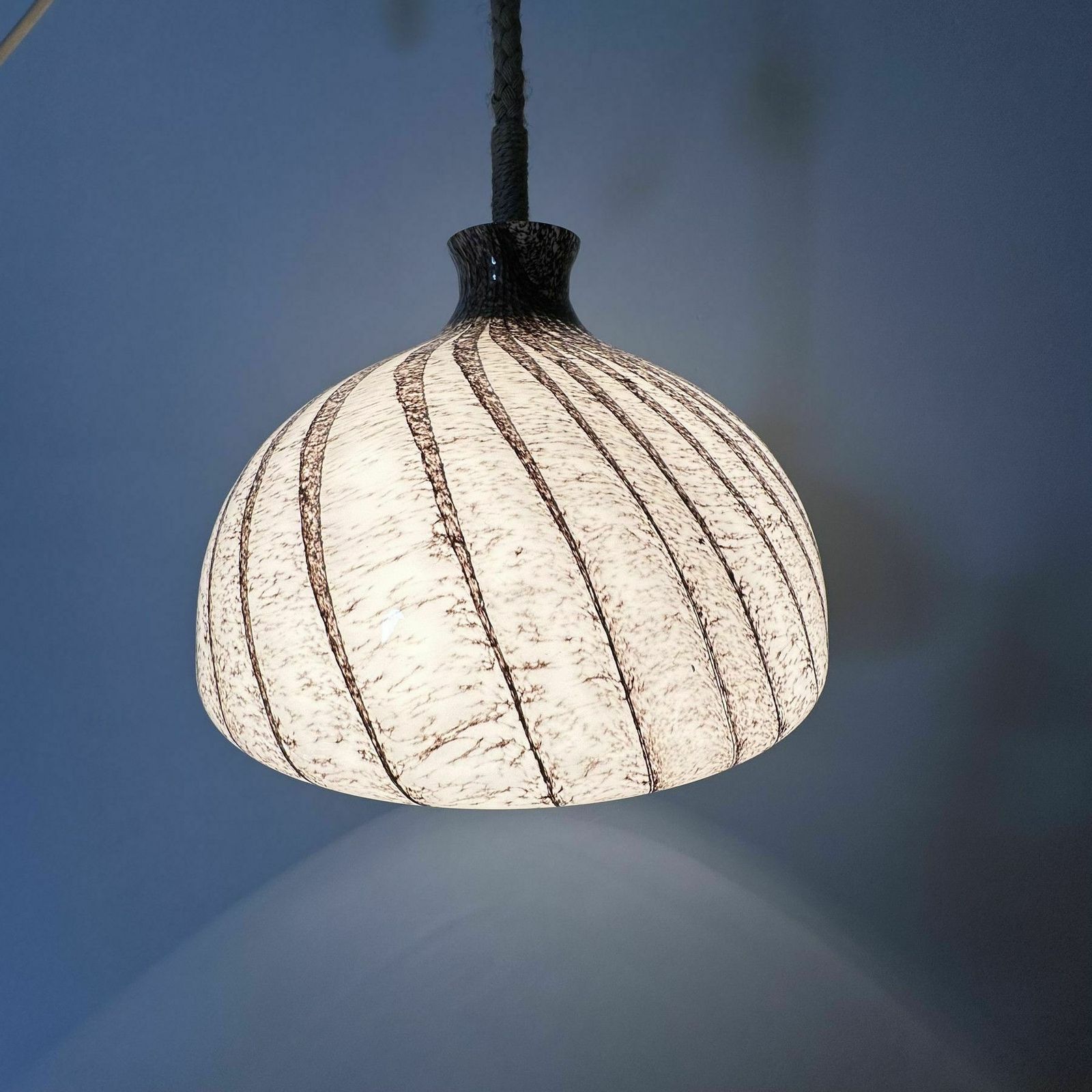 photo furniture Doria Leuchten Glass Hanging Lamp , 1970s