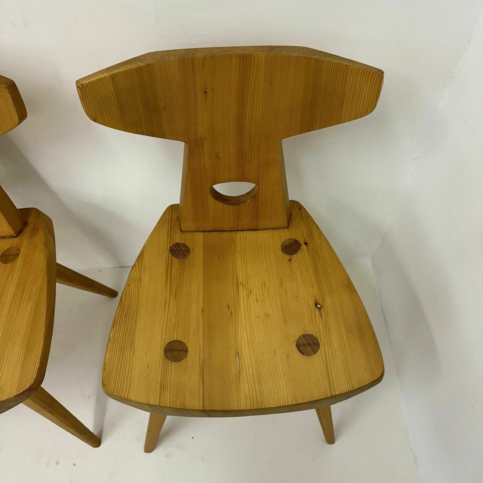 Jacob Kielland Brandt Eetkamerstoelen Massief Grenen Denemarken, Jaren 1960 photo 1275.0