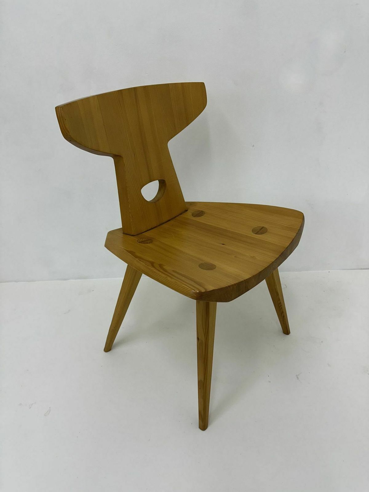 Jacob Kielland Brandt Eetkamerstoelen Massief Grenen Denemarken, Jaren 1960 photo vintage