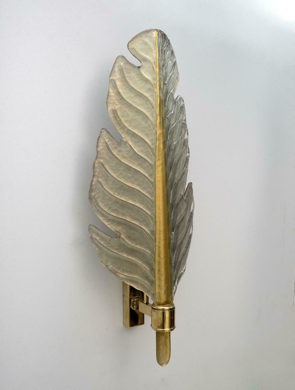 photo furniture Pair Of Barovier & Toso Mid Century Modern Murano Glass Gold Leaf Sconces