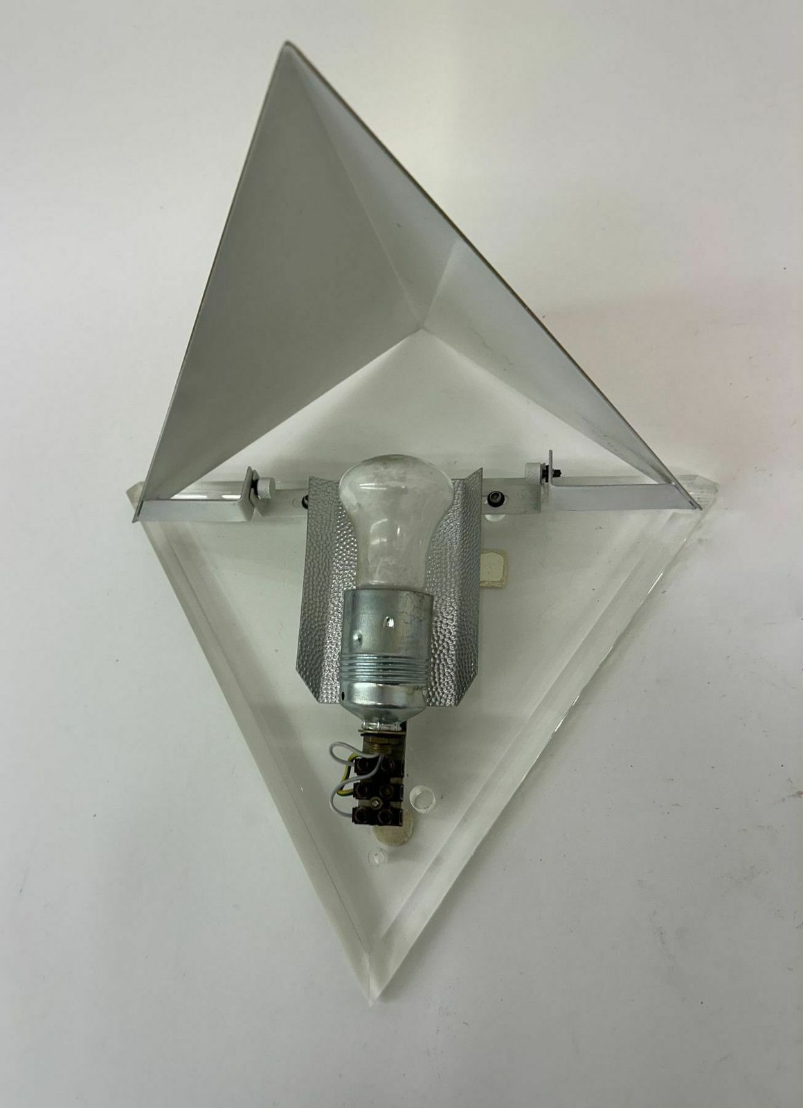 Set Of 2 Lucite Wall Lamps Gold , 1970’s photo buy
