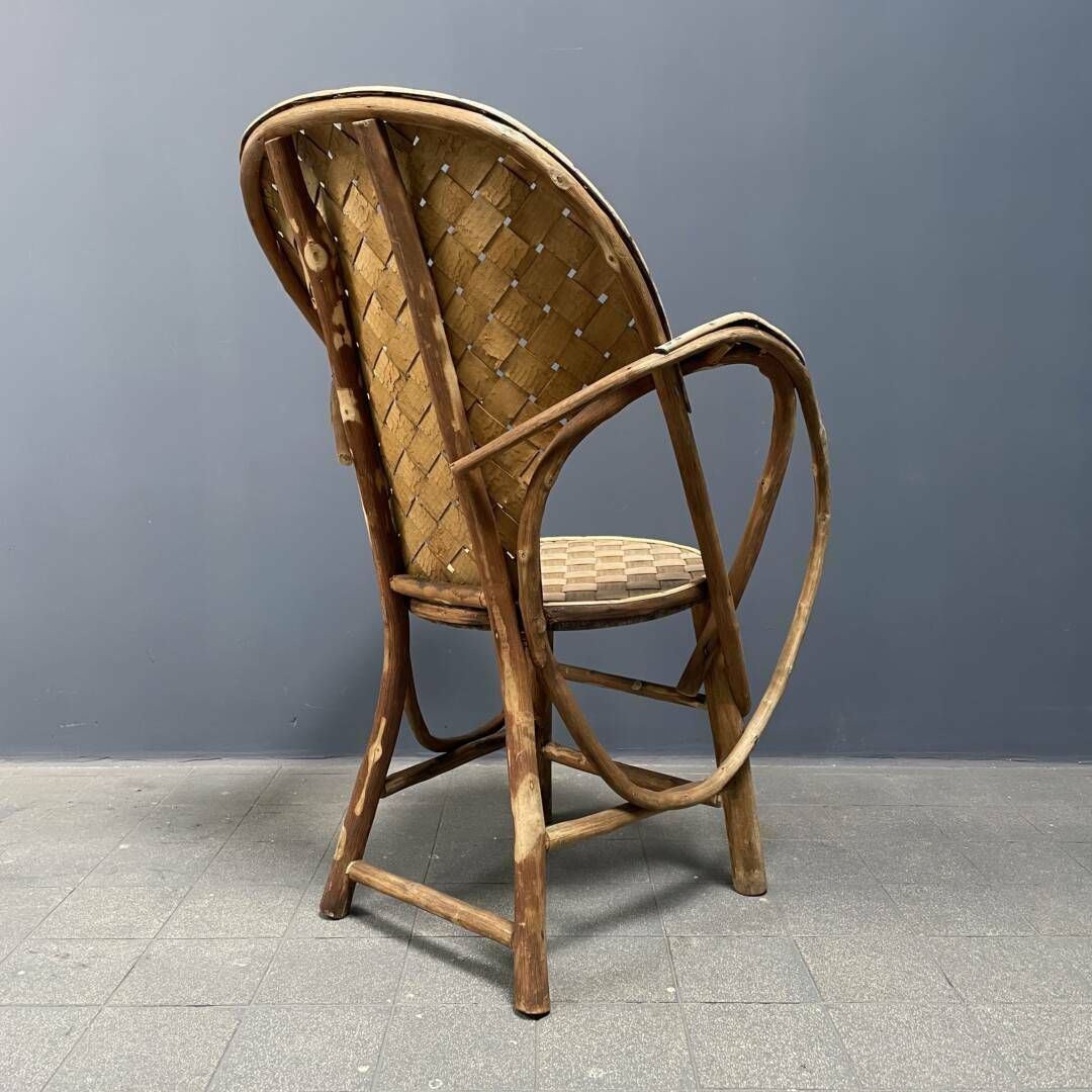 photo buy Braided Folk Art Wooden Chair