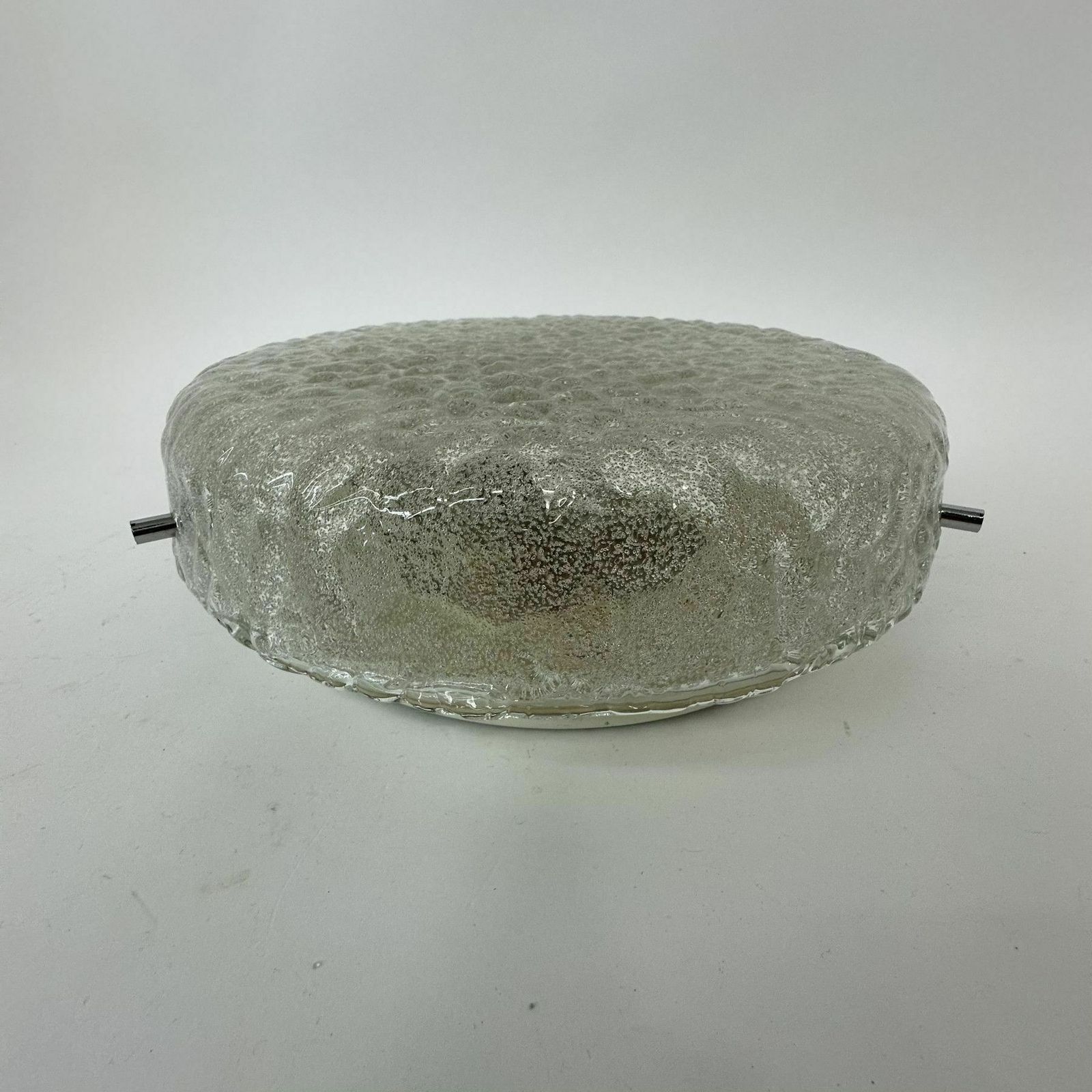 Hillebrand Bubble Iced Glass Plafondlamp, Jaren 1970 photo furniture