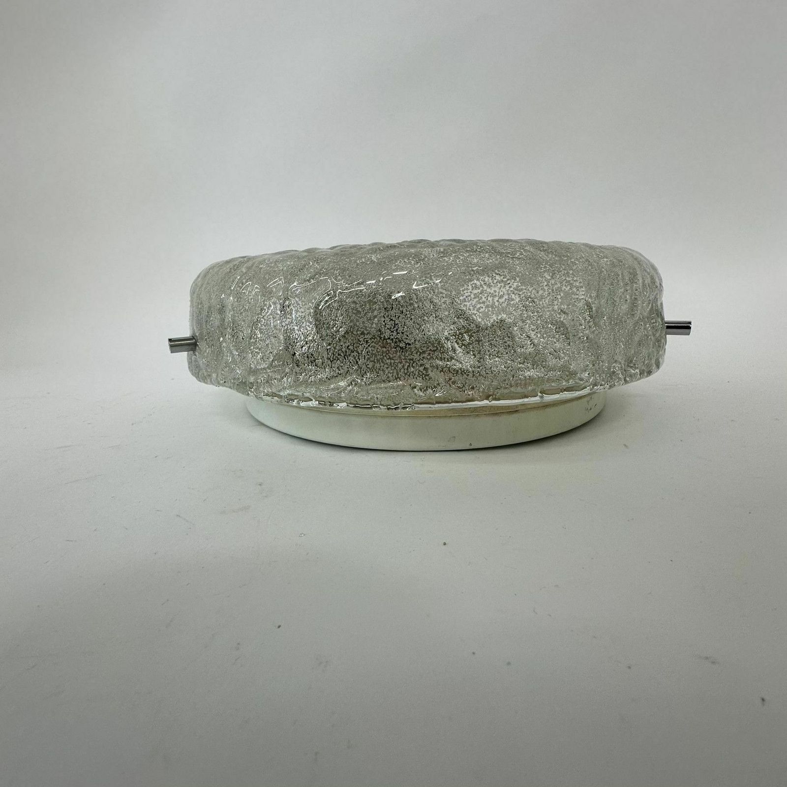 Hillebrand Bubble Iced Glass Plafondlamp, Jaren 1970 photo Verlichting