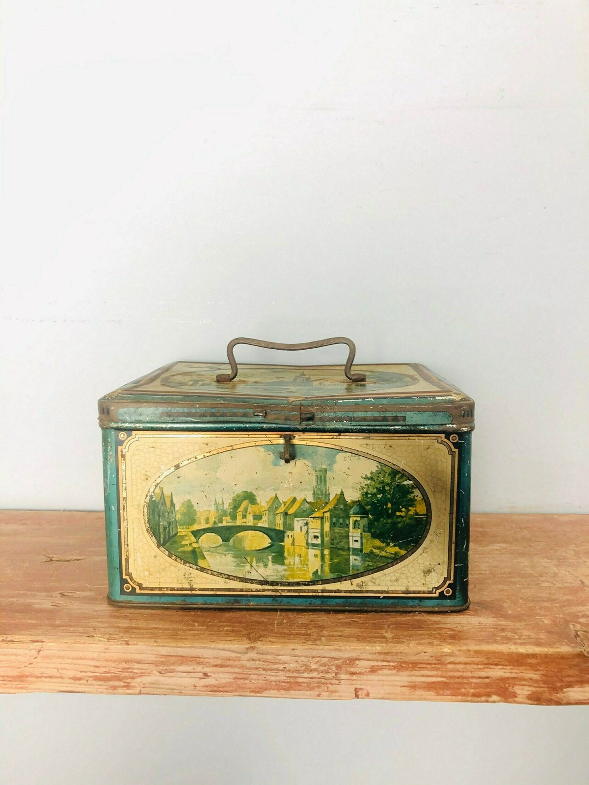 Wed J Bekkers & Zoon Advertising Tin Dutch Rare Antique Storage Chest photo furniture