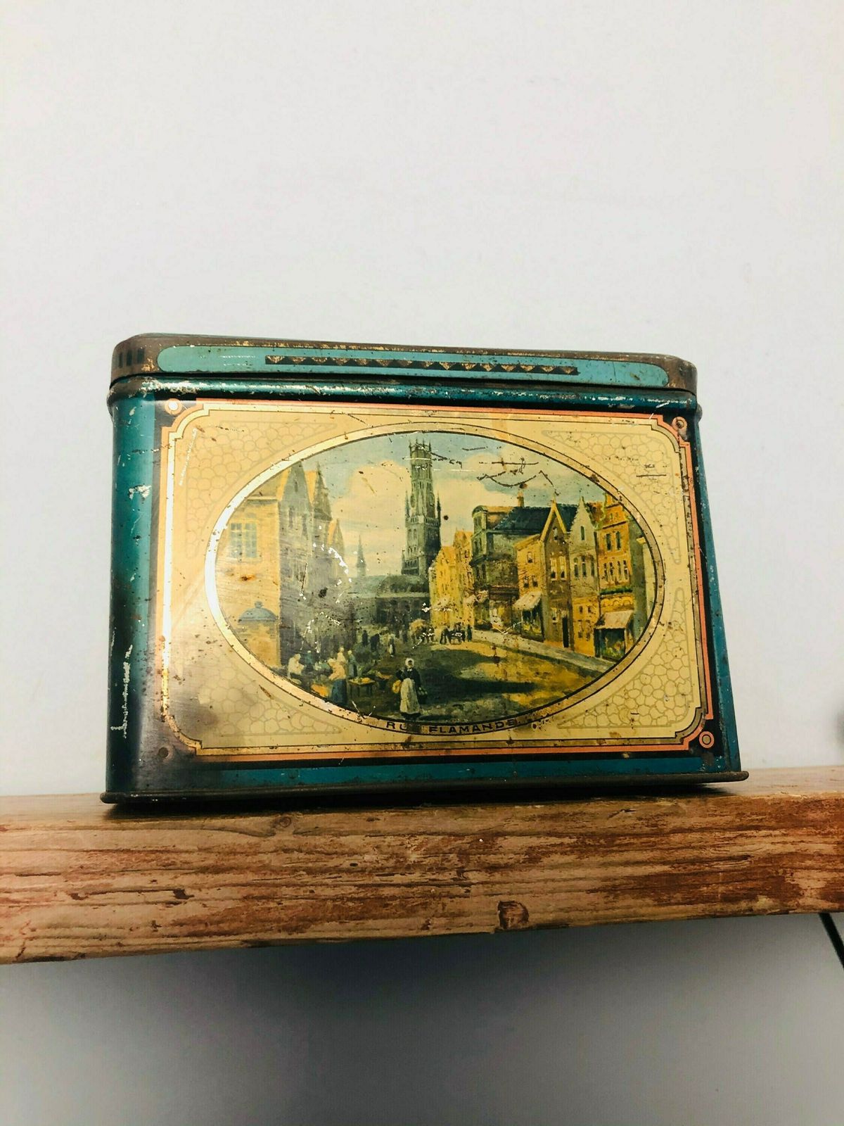 Wed J Bekkers & Zoon Advertising Tin Dutch Rare Antique Storage Chest photo vintage