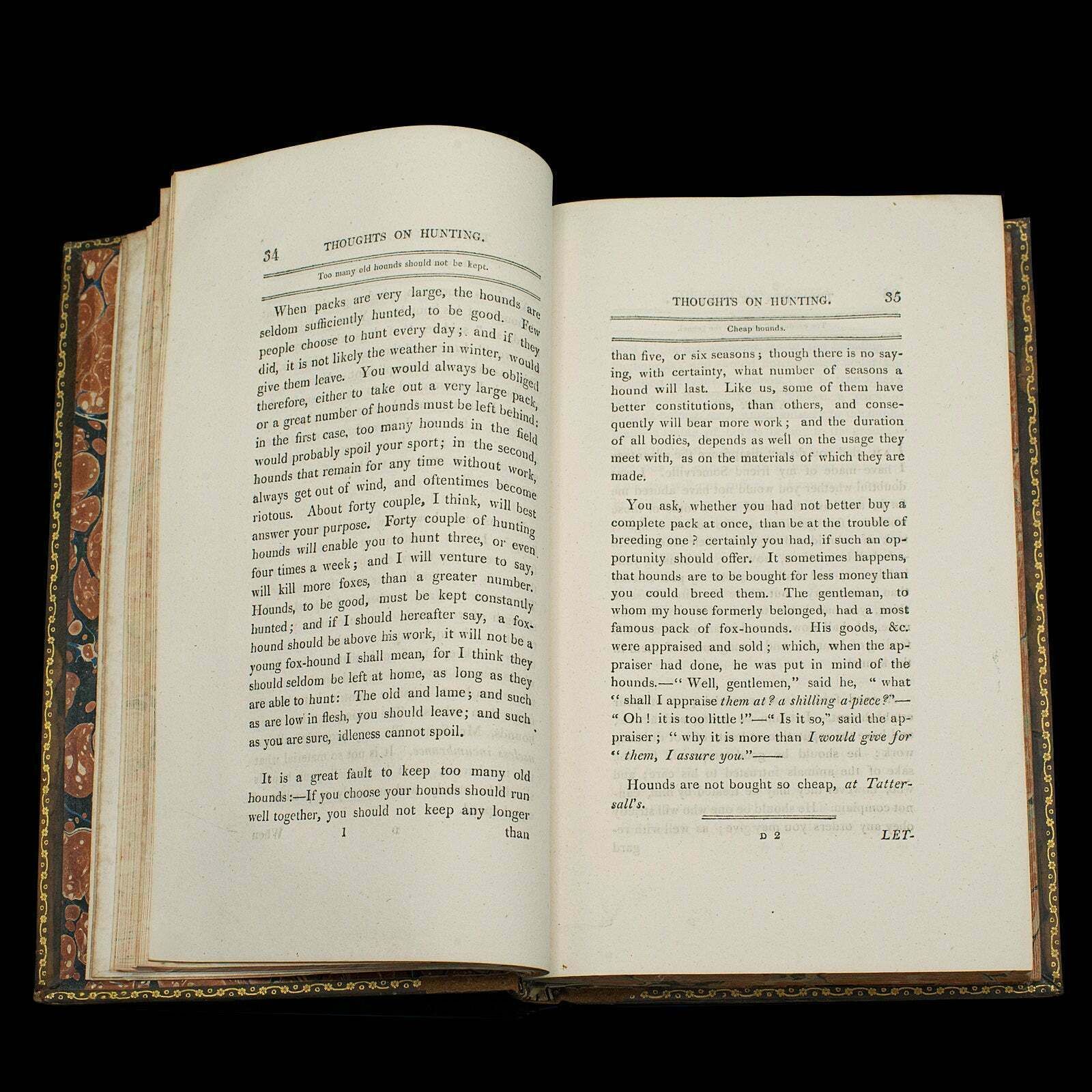 photo furniture Antique Book, Thoughts On Hunting By William Beckford, English, Georgian, 1810
