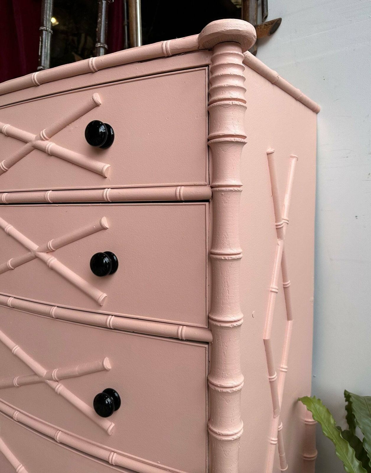 Beautiful Faux Bamboo Hand Painted Regency Style Chest Of Drawers Using Reclaimed Antique Pieces Dated C.1800   1950s photo Furniture