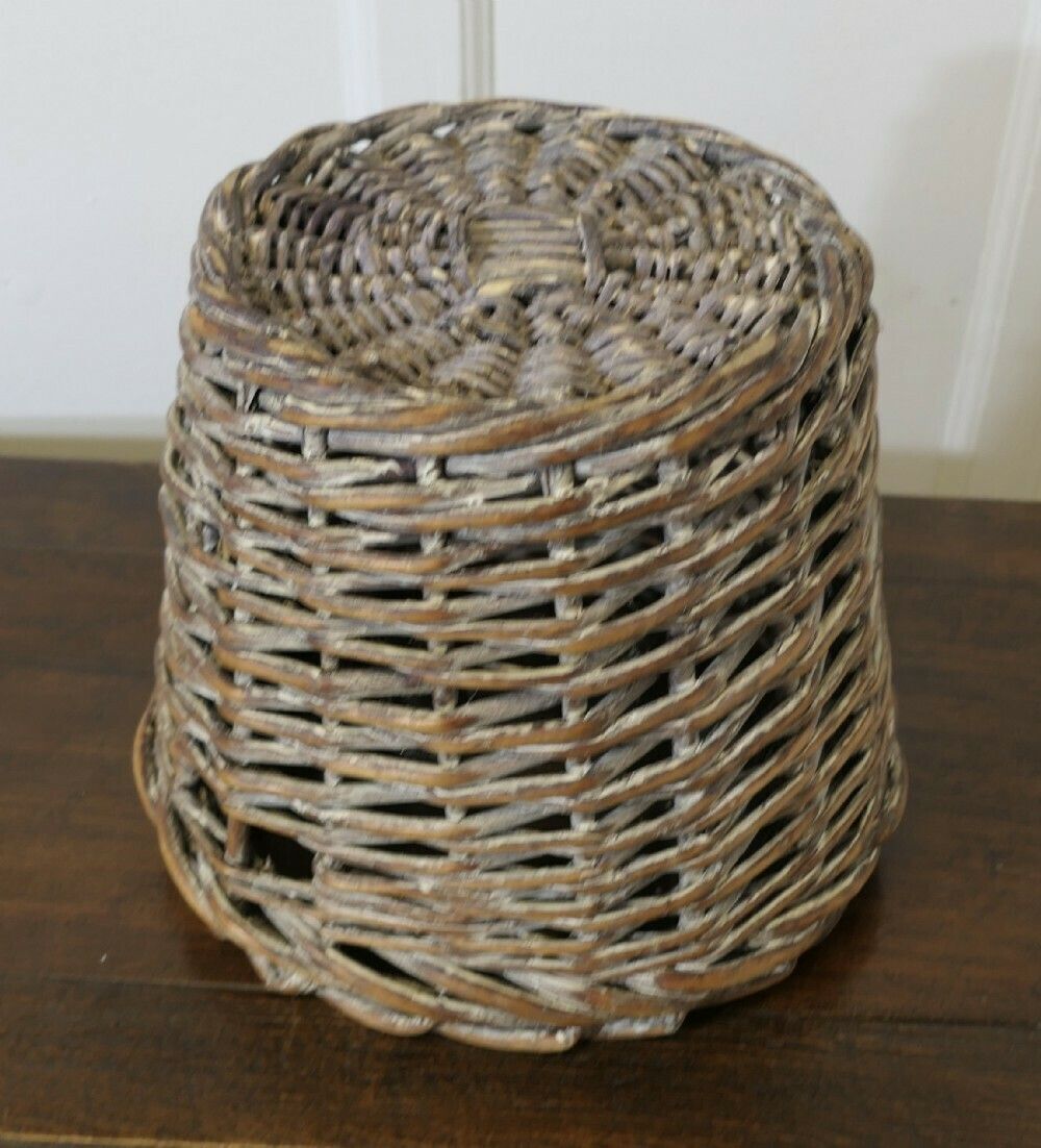 Antique Wicker Waste Paper Basket photo 354.0