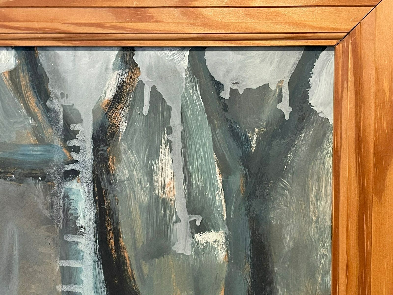 Original Danish Abstract Expressionist 1980s Oil Painting By Inge Hørup photo 300.0