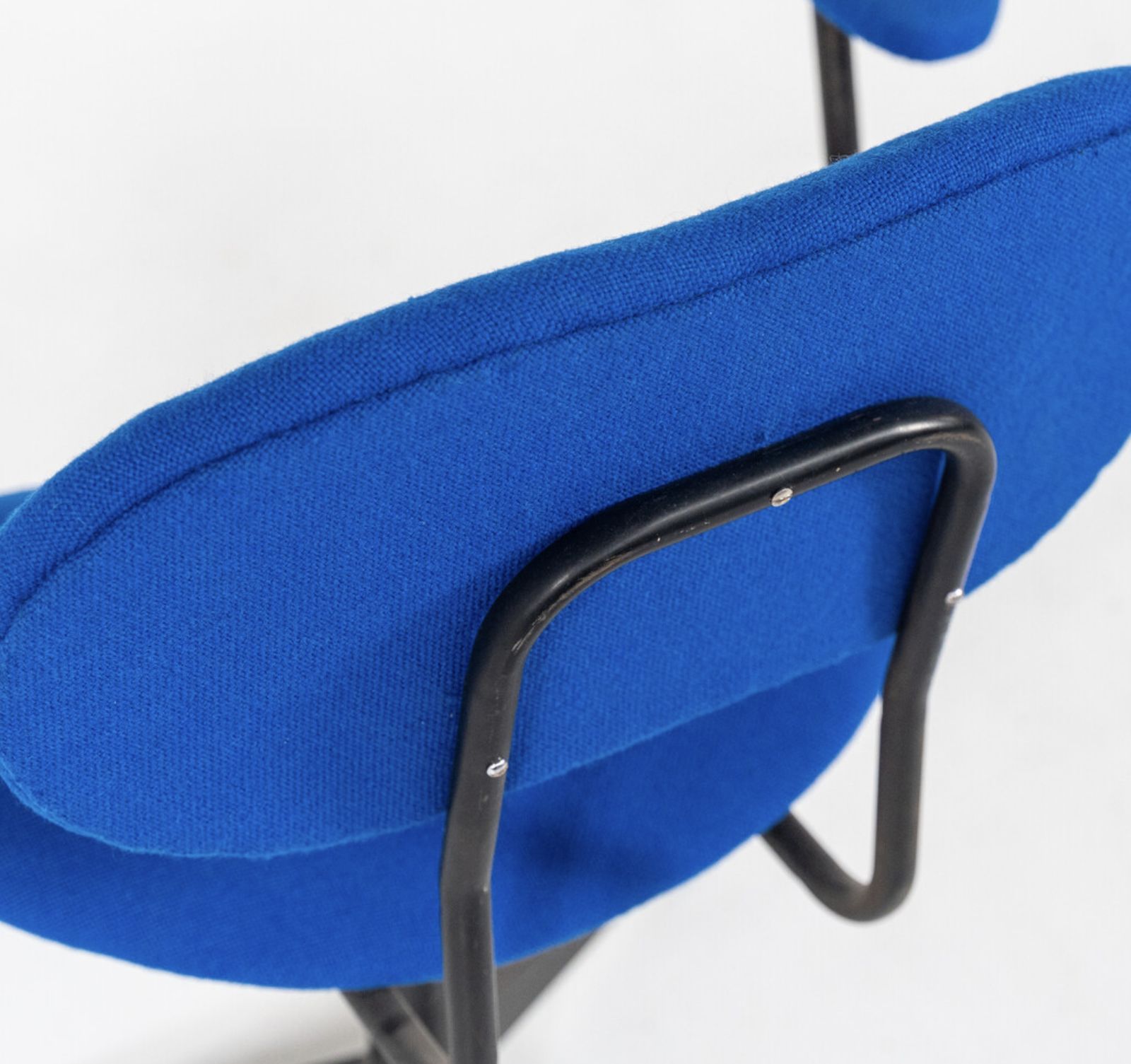 Mid Century Modern Bleu Swivel Desk Chair photo Furniture
