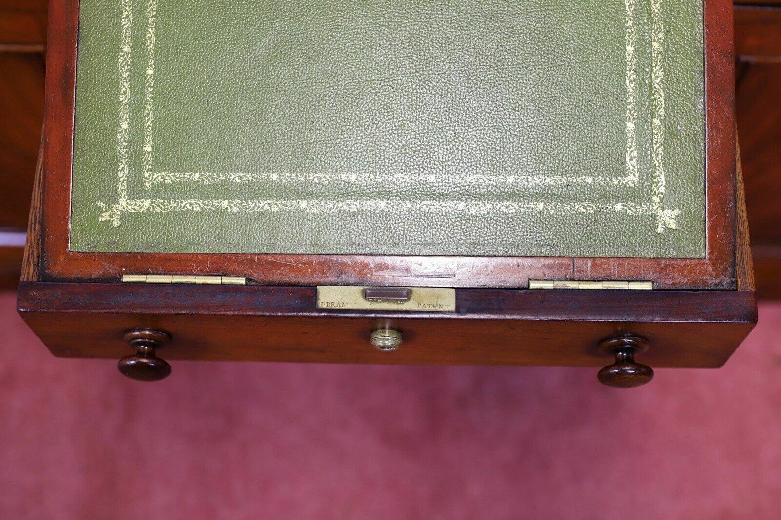 Furniture Stunning Victorian Mahogany Partners Pedestal Desk photo