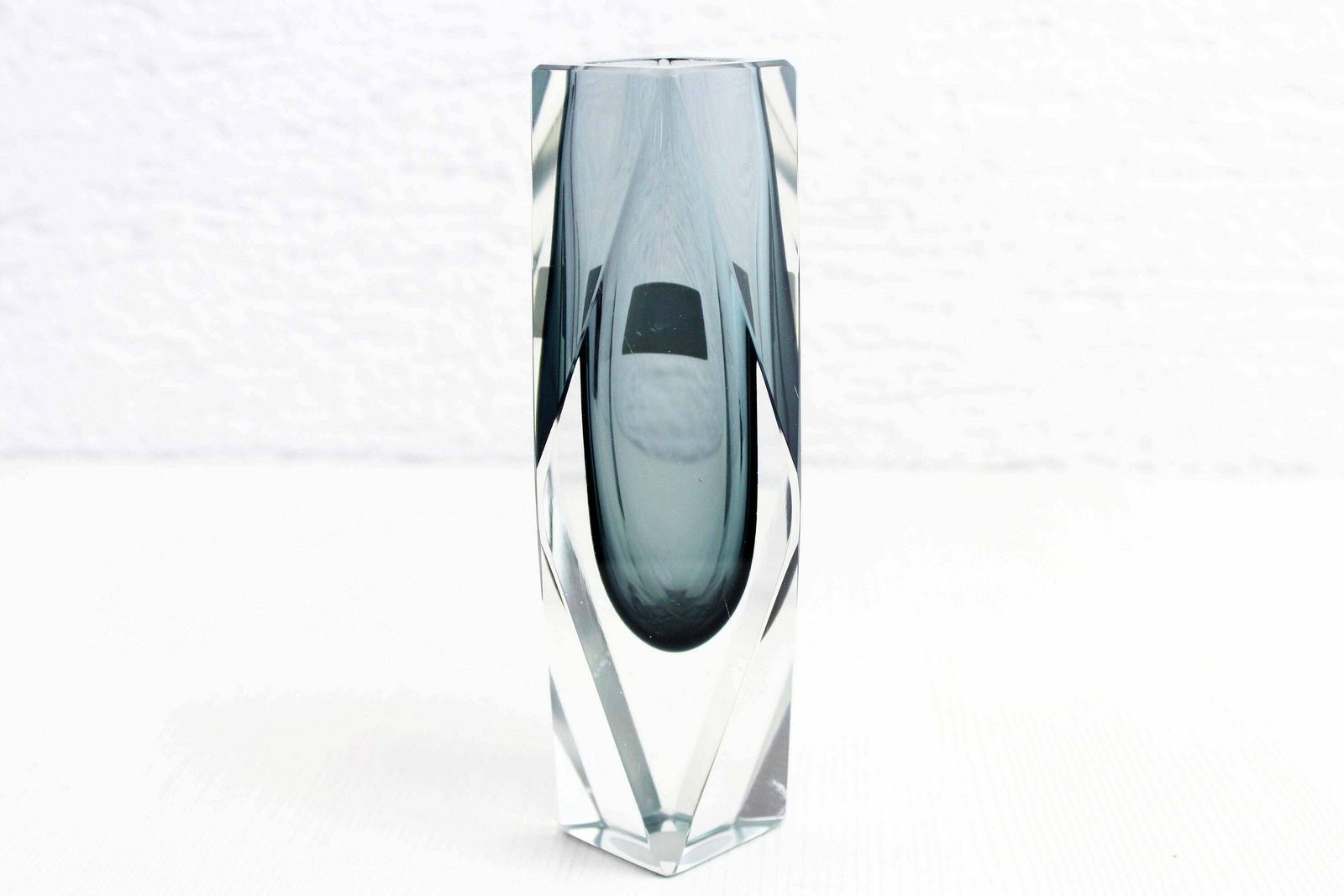 Sommerso Vase In Murano Glass.