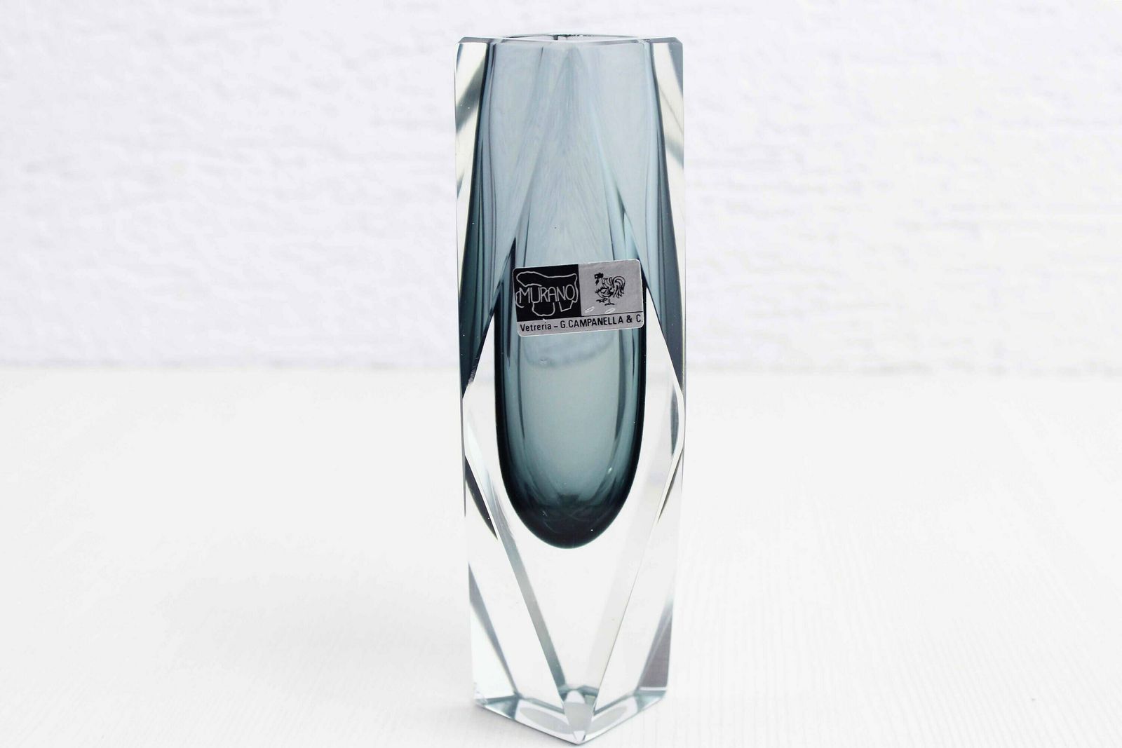 Sommerso Vase In Murano Glass. photo for sale