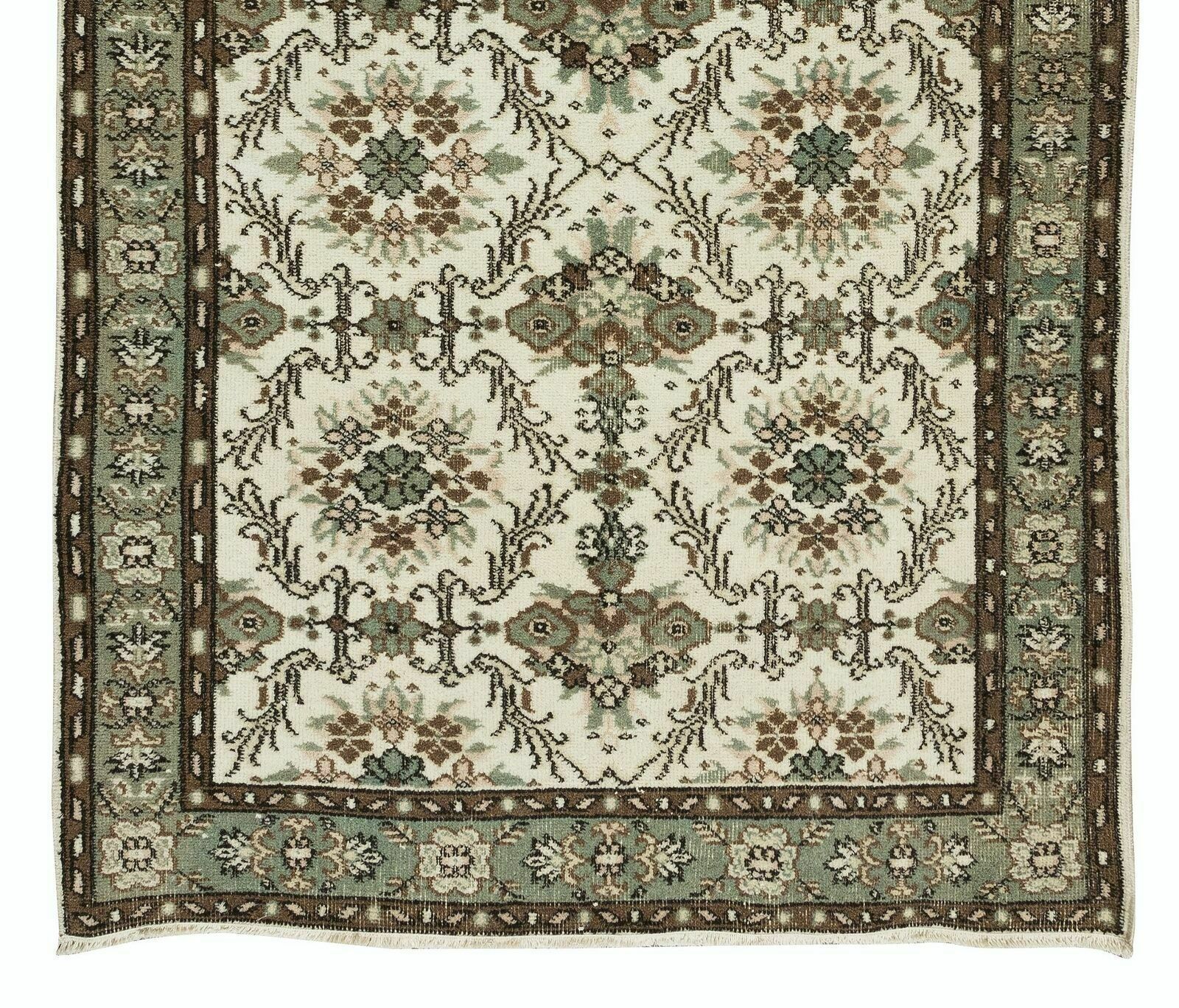 Hand Knotted Turkish Wool Rug, Floral Pattern Floor Covering photo 213.0