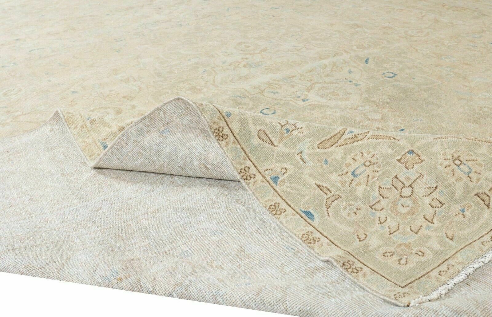 Antique Washed Turkish Rug, Hand Knotted Vintage One Of A Kind Carpet photo Textiles