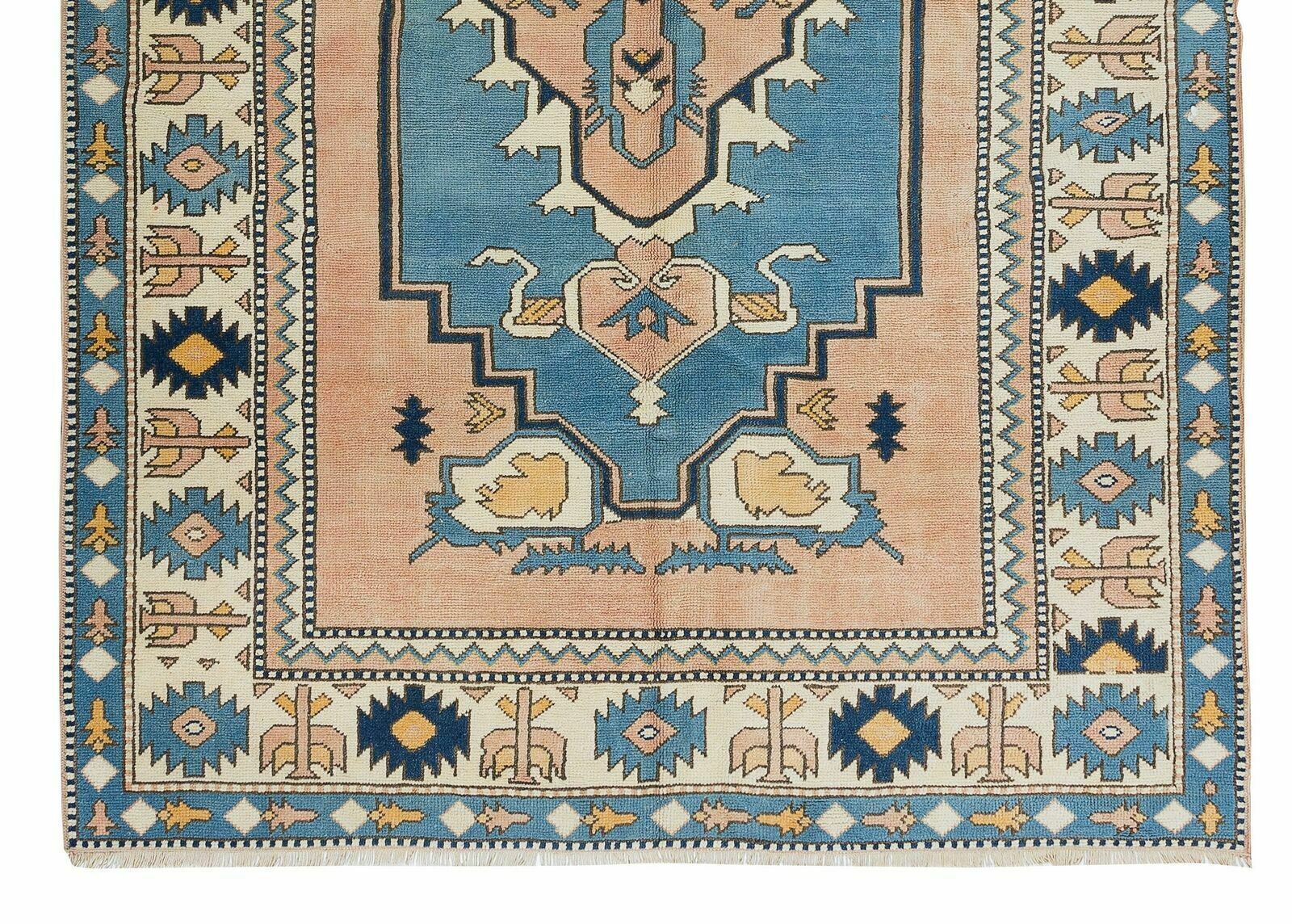 6x8.4 Ft Vintage Anatolian Rug, Handmade Geometric Pattern Carpet photo 847.0