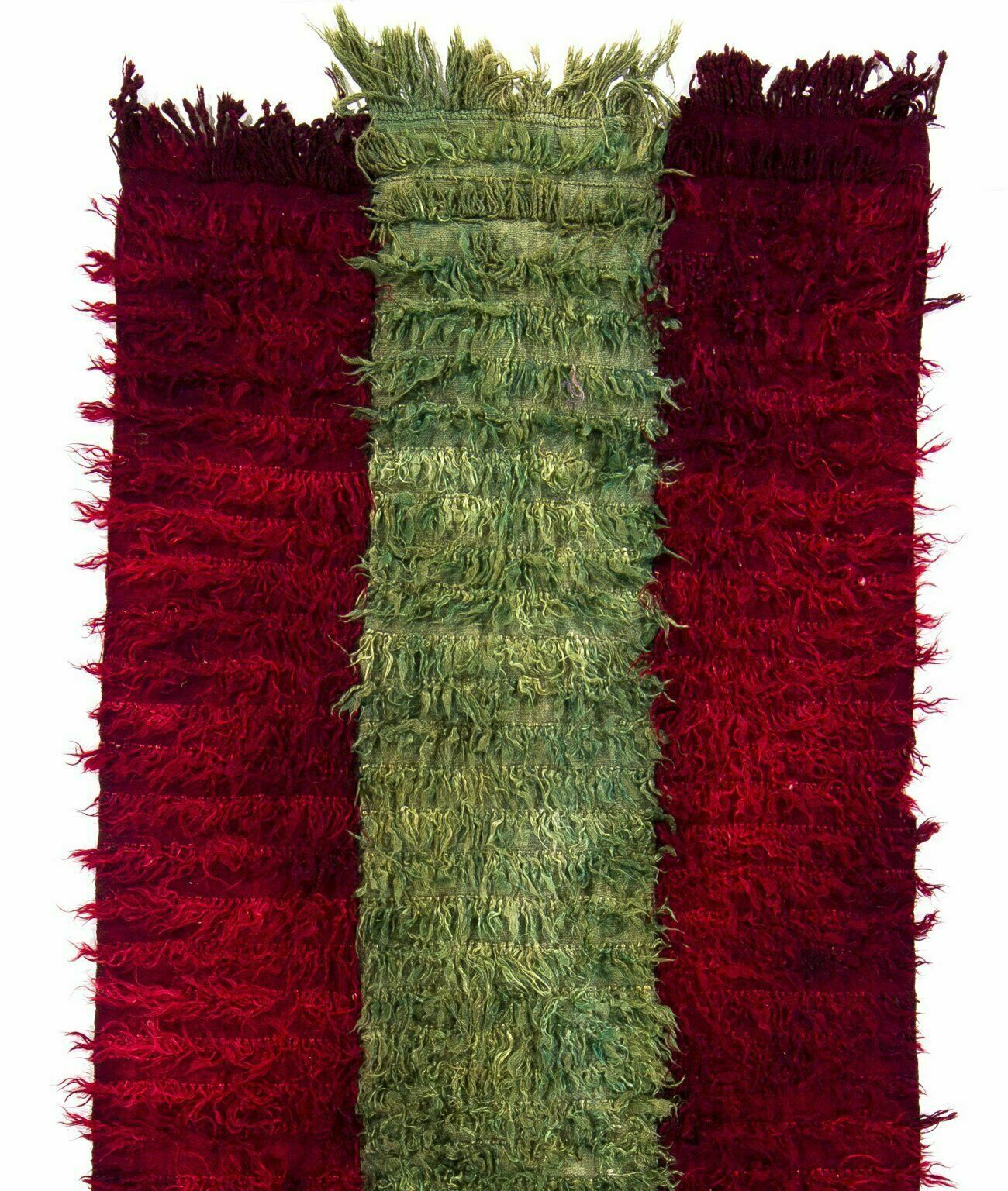 Vintage Filikli Tulu Rug Made Of Mohair 'Angora Wool', Red & Green photo furniture