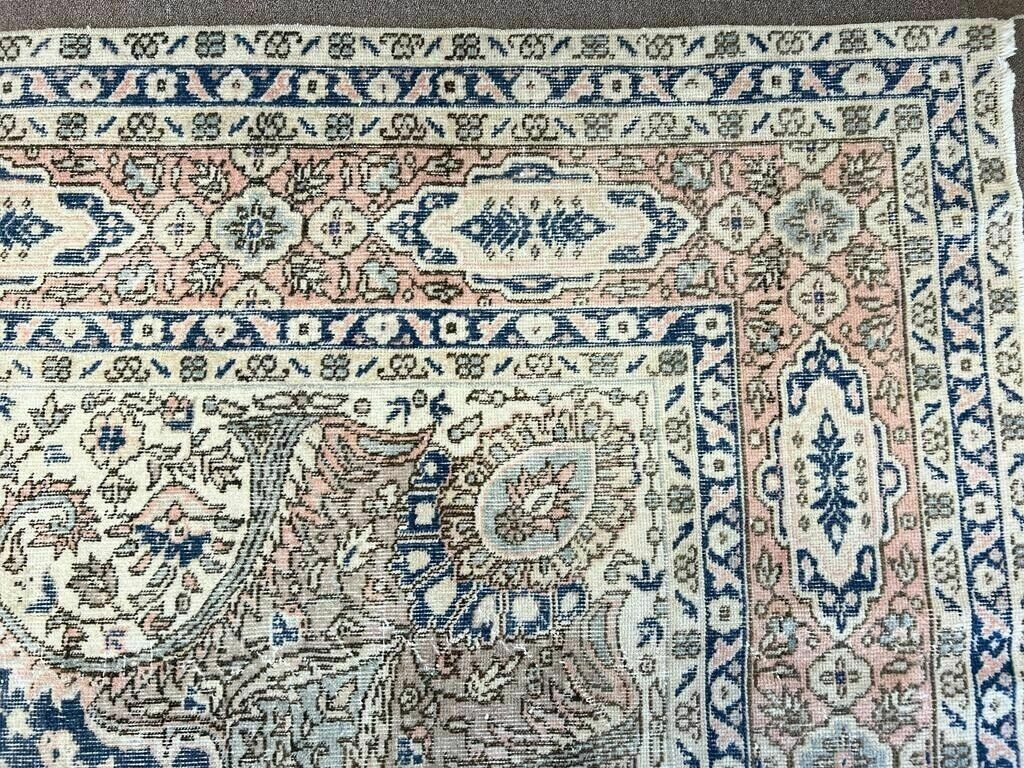 photo for sale 9.2x13 Ft Fine Vintage Traditional Turkish Wool Rug, Hand Knotted Large Carpet