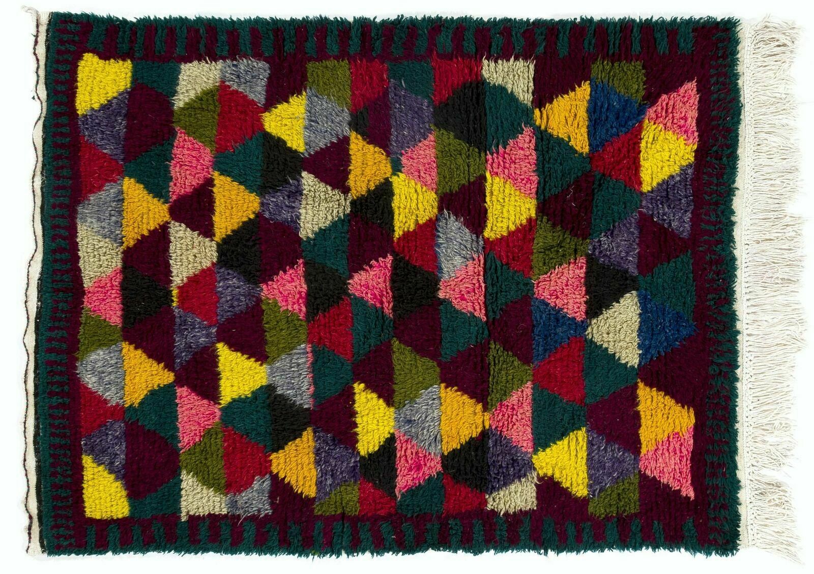 4.2x5.5 Ft Vibrant Mid Century Modern Tulu Rug photo 418.0
