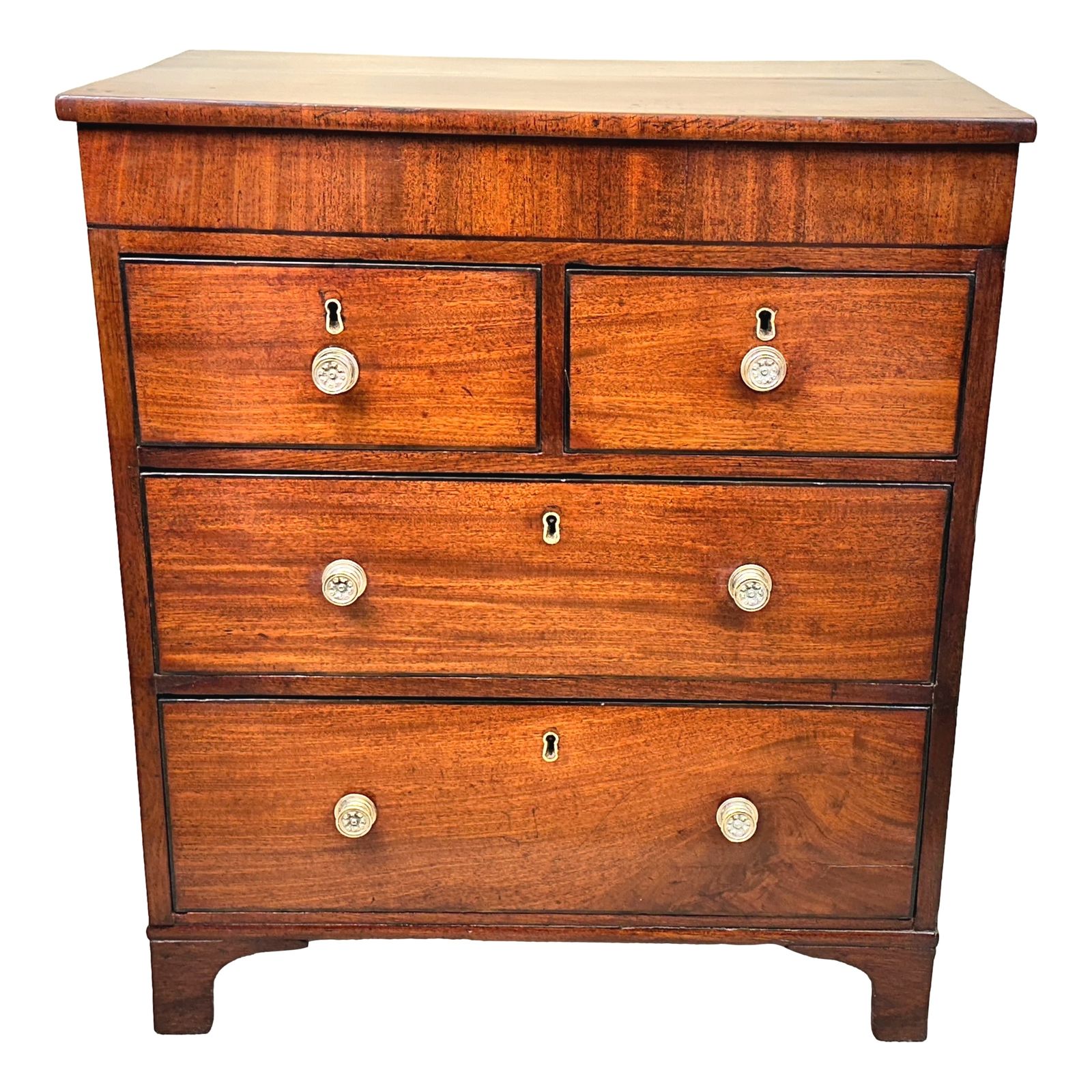 Georgian Mahogany Childs Chest Of Drawers (England, Circa 1800) photo vintage