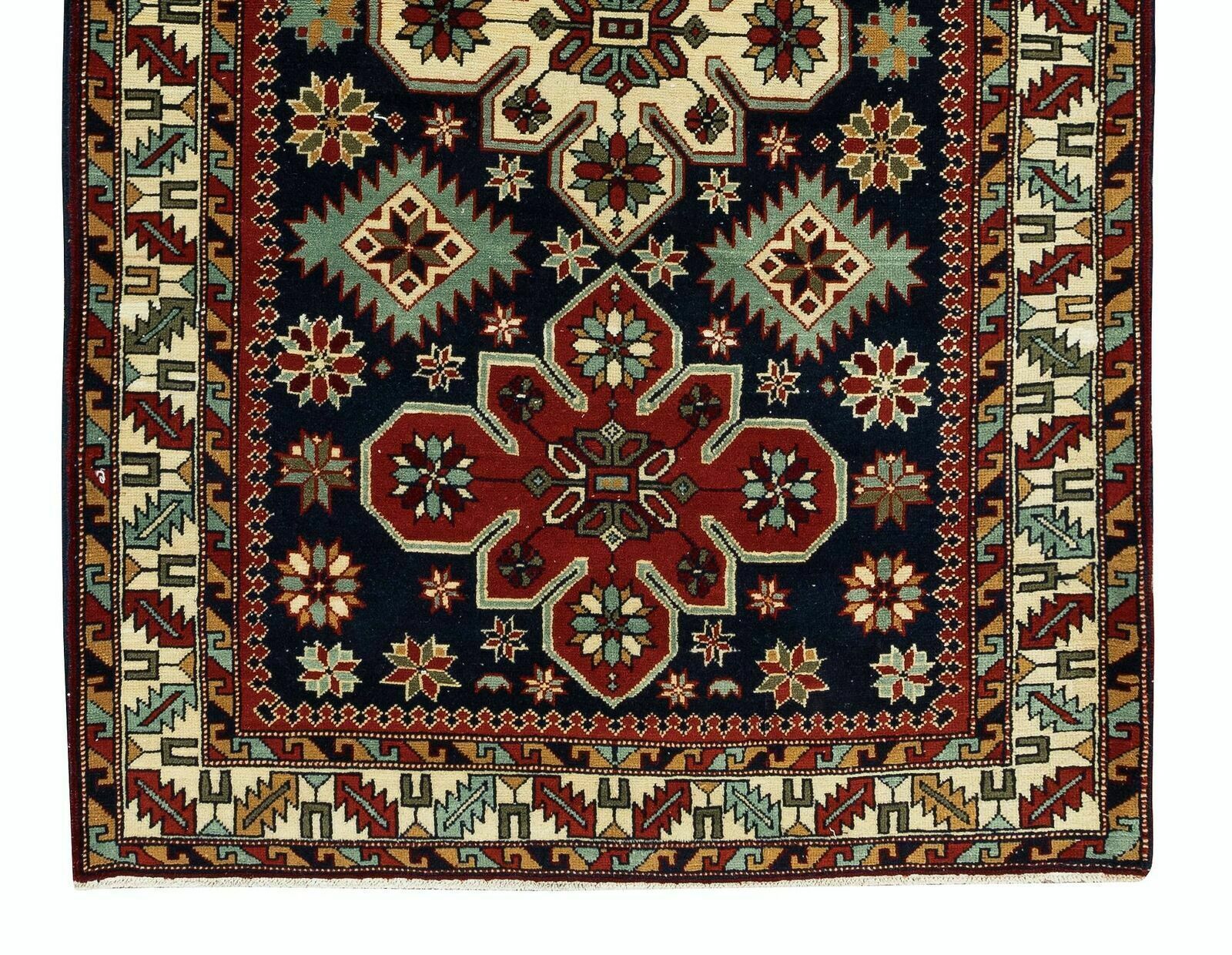 3.5x5.7 Ft Vintage Hand Knotted Wool Accent Rug From Turkey, Circa 1970 photo 445.0