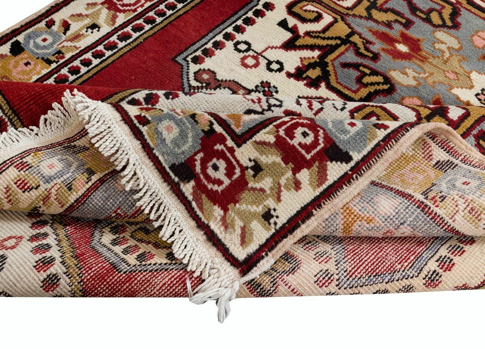 4.6x8 Ft Traditional Oriental Rug In Burgundy Red, Handmade Turkish Carpet photo for sale