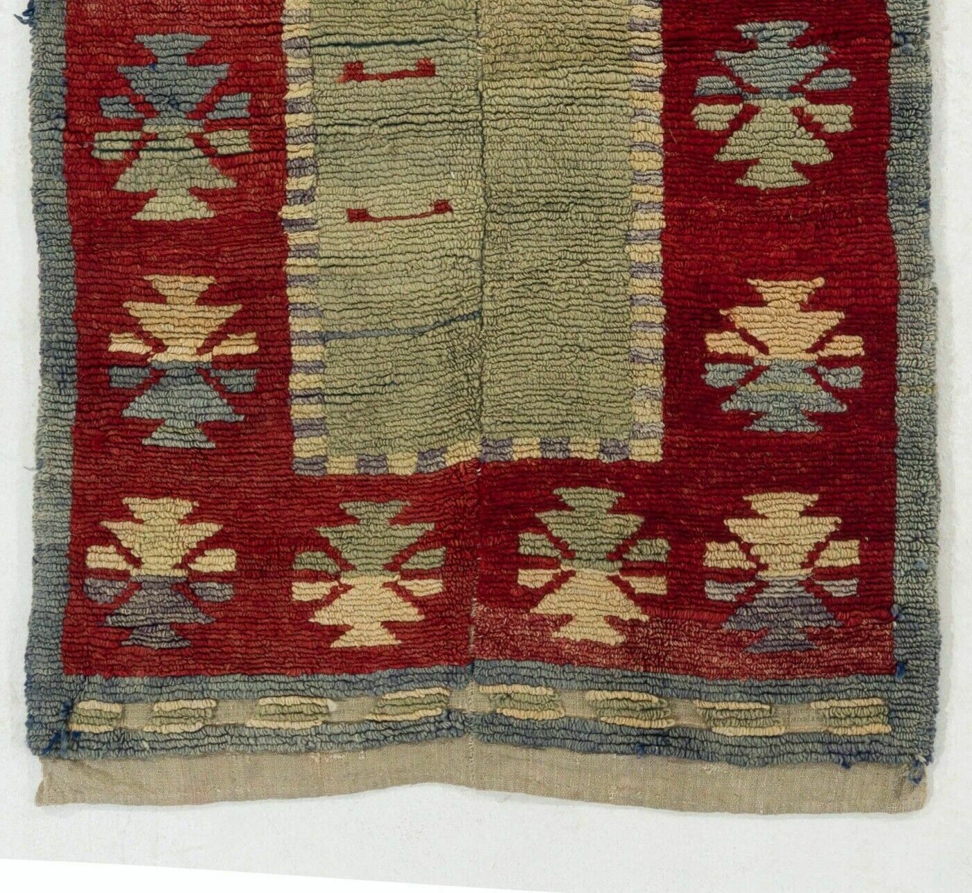 3.3x5.4 Ft One Of A Kind Hand Knotted Vintage Tulu Rug From Central Turkey photo for sale