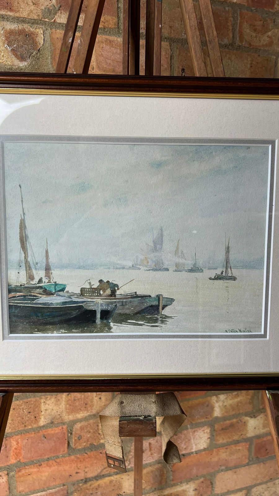 William Tatton Winter Rba Original Antique Signed Watercolour Painting [Depicts Sailing Boats] photo for sale