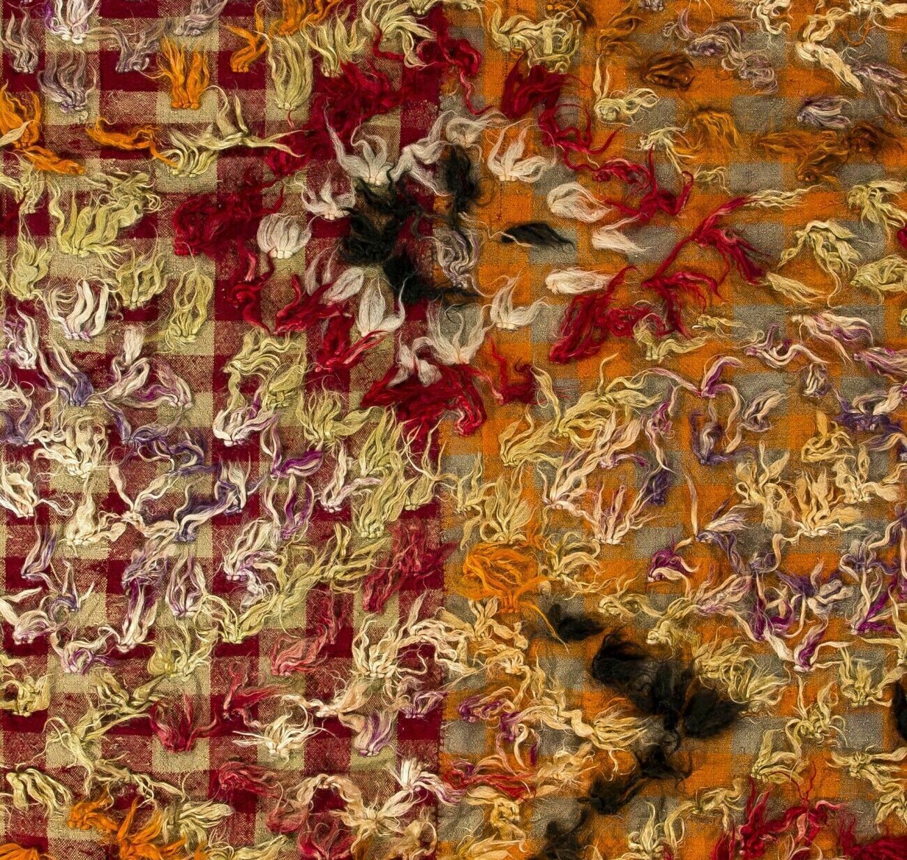6.5x6.7 Ft One Of A Kind Happy And Hippie Vintage Turkish Tulu Rug photo Textiles