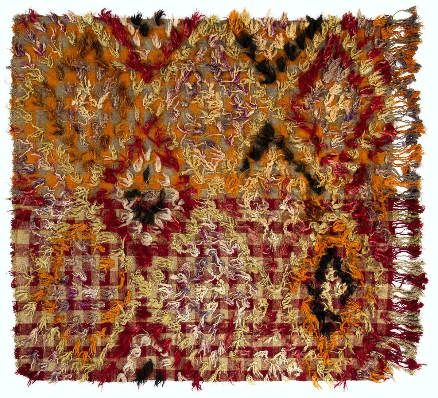6.5x6.7 Ft One Of A Kind Happy And Hippie Vintage Turkish Tulu Rug photo 792.0