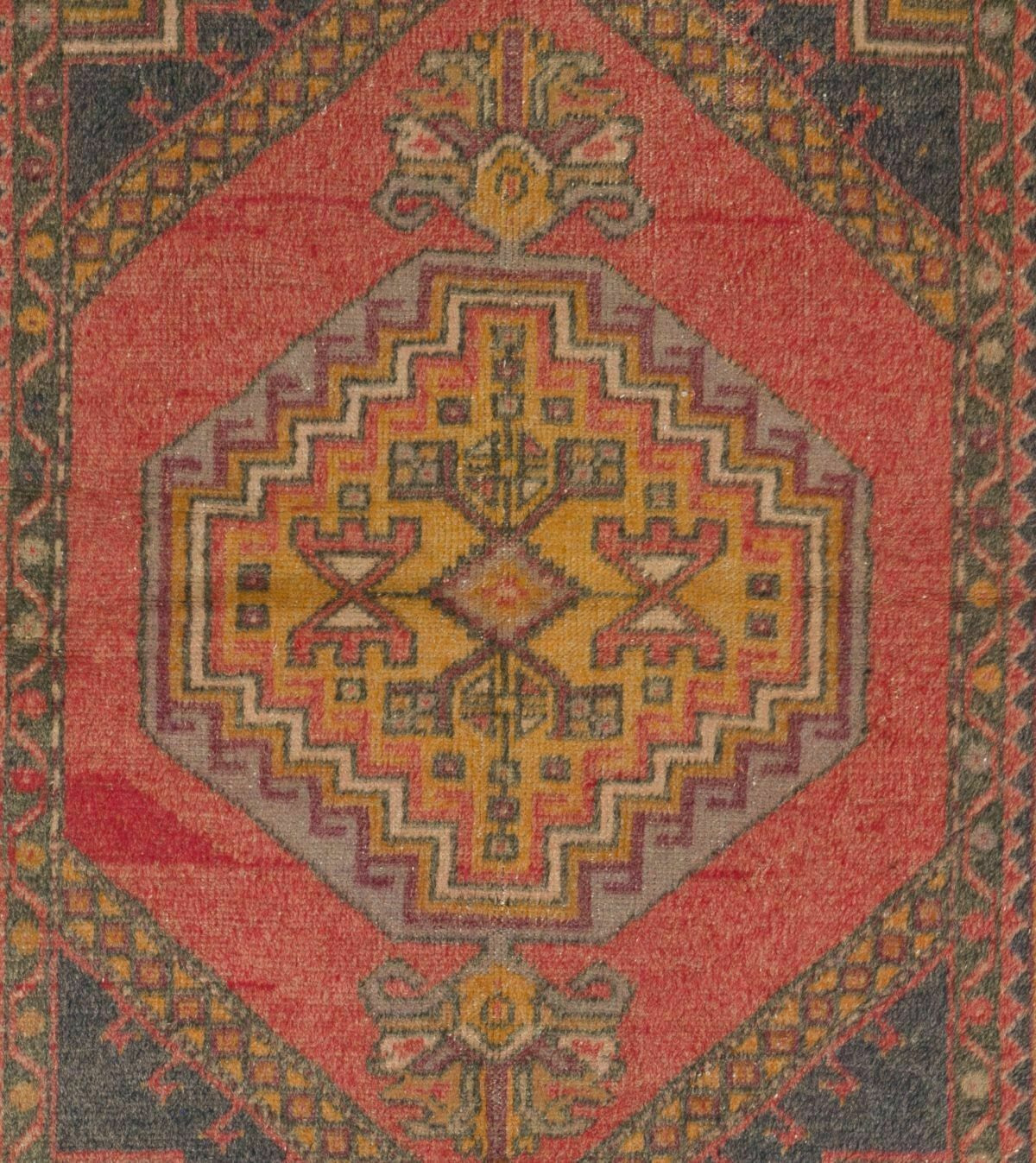 2.6x5.9 Ft Floral Motif Vintage Handmade Small Runner Rug From Turkey, Ca 1960 photo Textiles