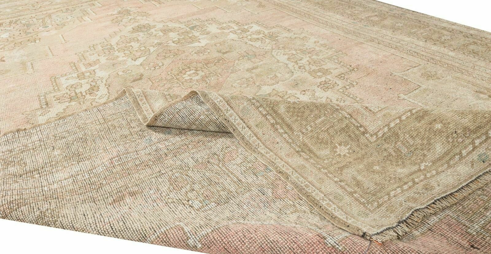 5.6x10 Ft Vintage Handmade Anatolian Oriental Wool Rug With Tribal Style photo for sale